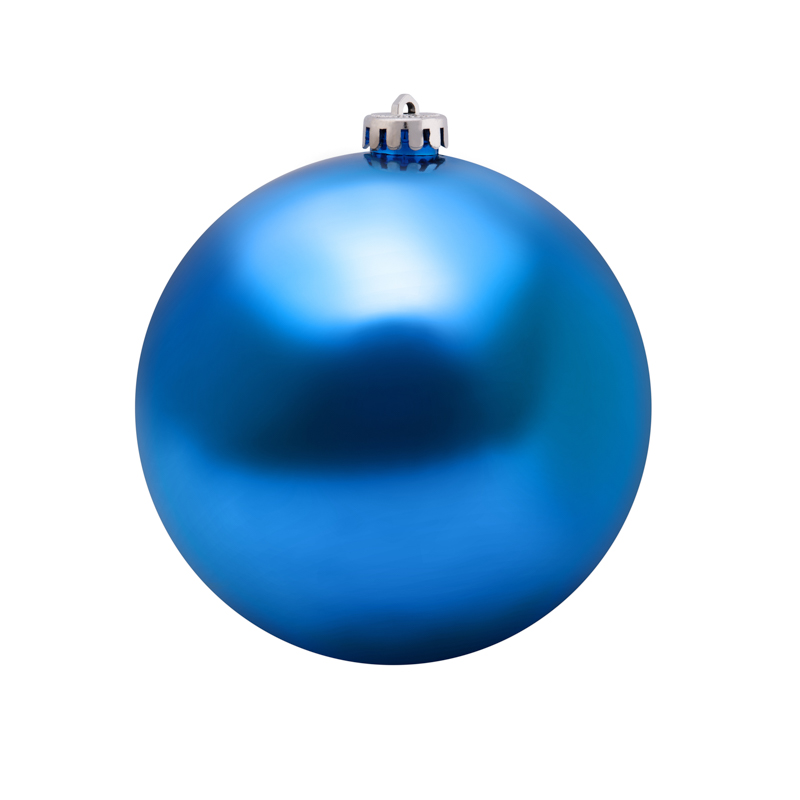 картинка Елочная фигура Шар 15 см, цвет синий глянцевый