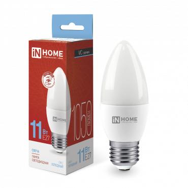 картинка Лампа светодиодная LED-СВЕЧА-VC 11Вт свеча 6500К холод. бел. E27 1050лм 230В IN HOME 4690612024868