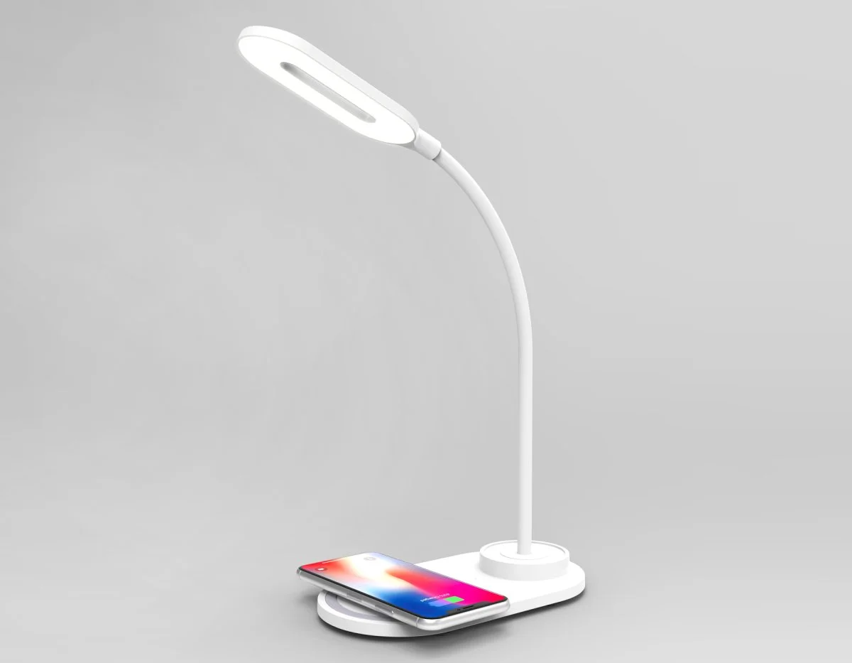 картинка Светодиодная настольная лампа с беспроводной зарядкой DE588