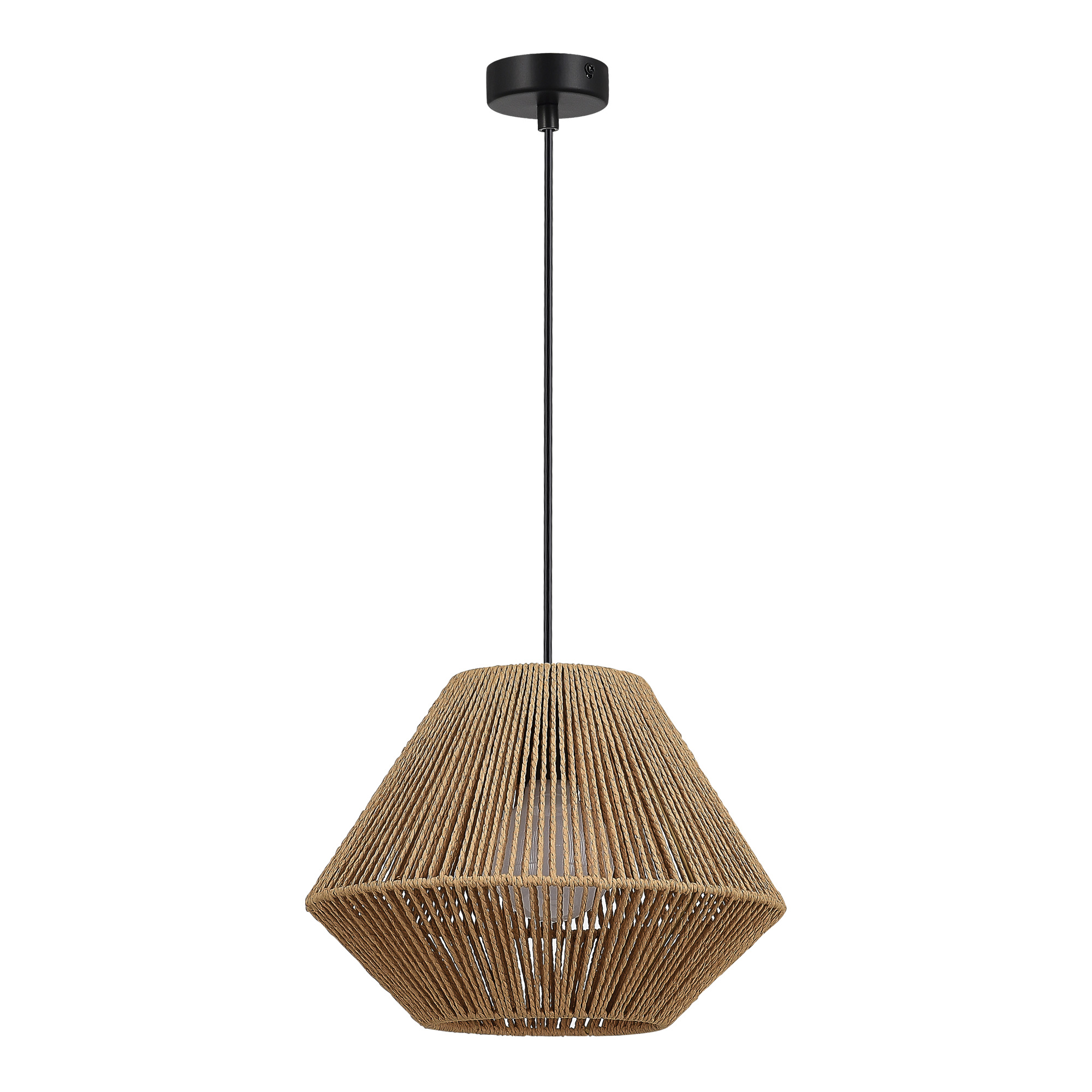 картинка SLE6025-603-01 Светильник подвесной бежевый/черный E27 1*40W