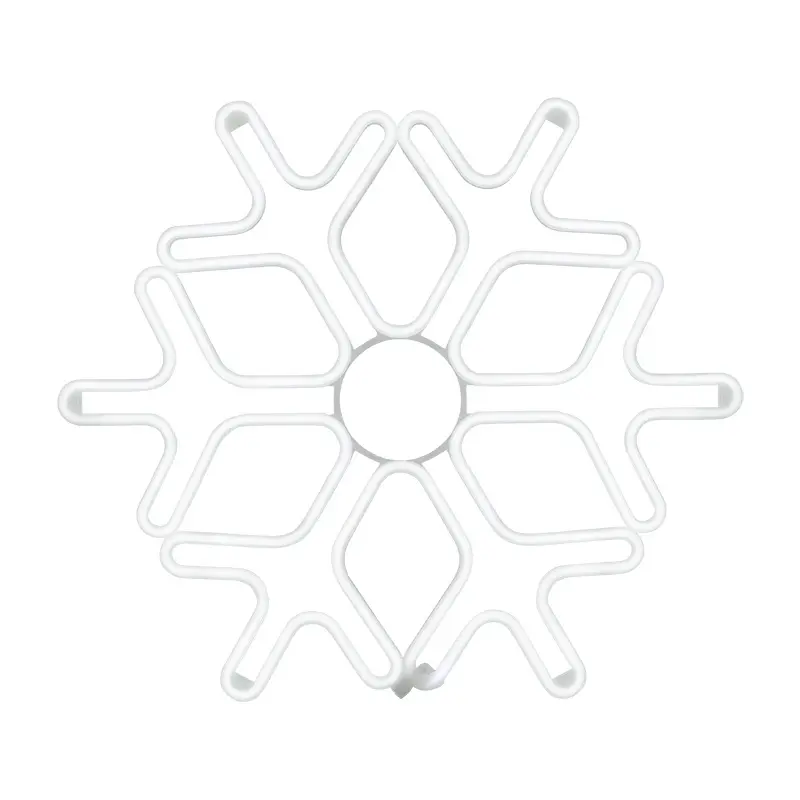 картинка Светодиодная фигура из гибкого неона Снежинка 60x60см БЕЛЫЙ NEON-NIGHT