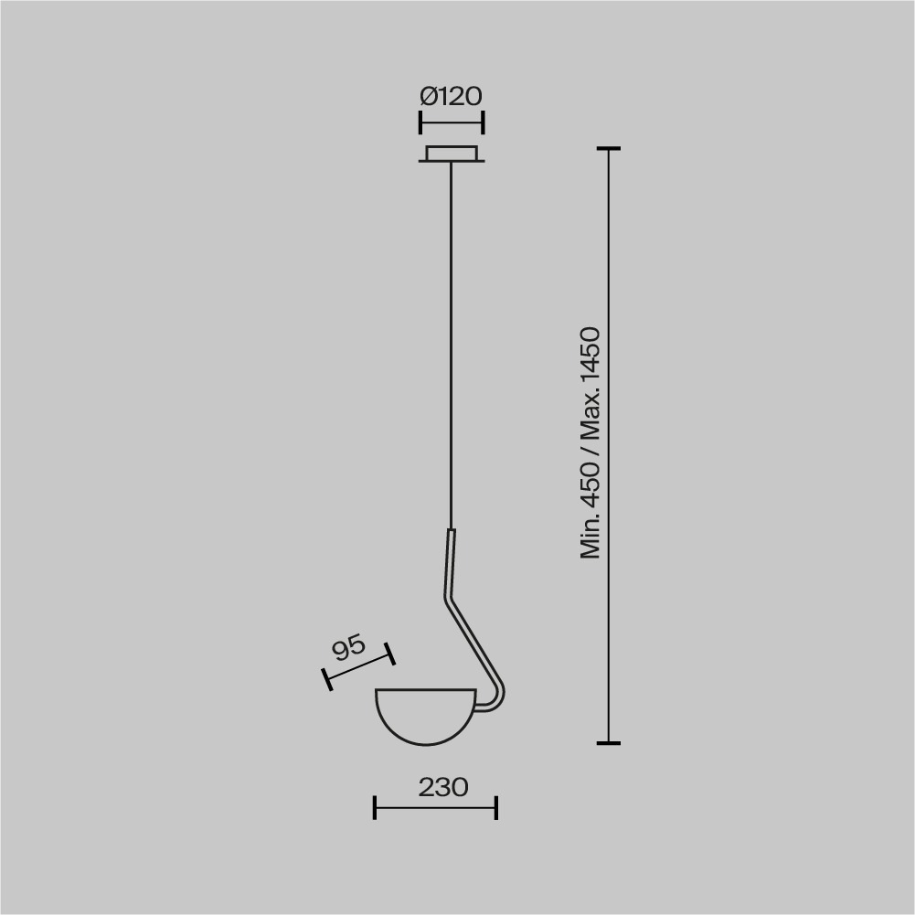 картинка Подвесной светильник Maytoni MOD126PL-01B