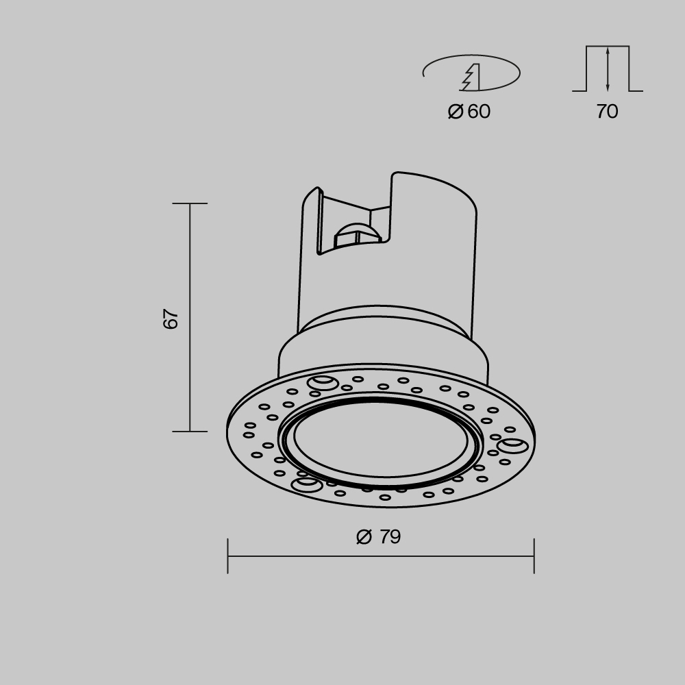 картинка Потолочный светильник Outdoor O501DL-L5B3K