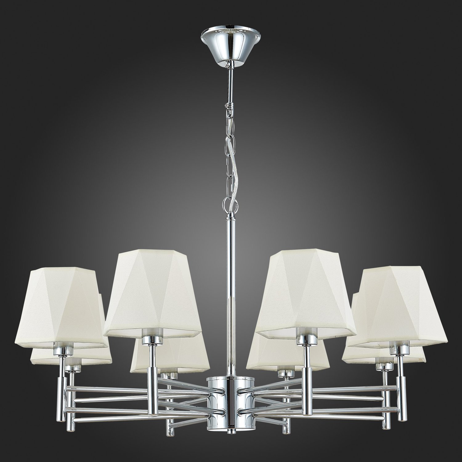 картинка SLE105403-08 Светильник подвесной Хром/Белый E14 8*40W