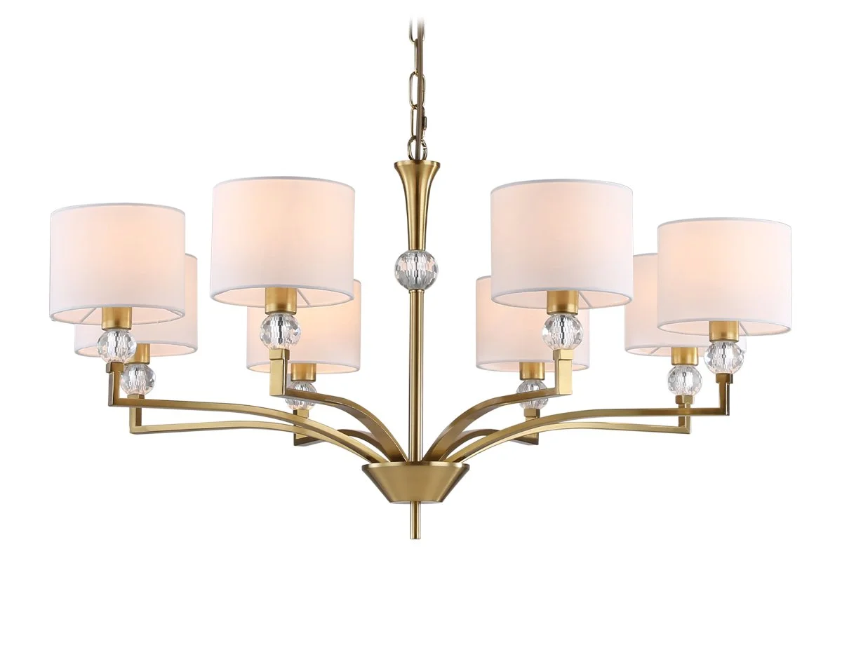 картинка Подвесная люстра с абажурами и хрусталем LH71133