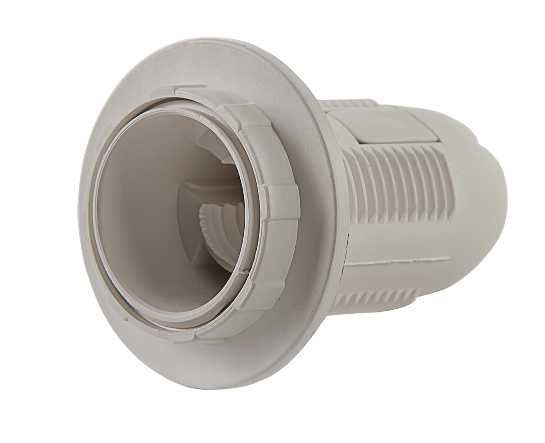 картинка Патрон Е27-ППК пластиковый с прижимным кольцом IN HOME