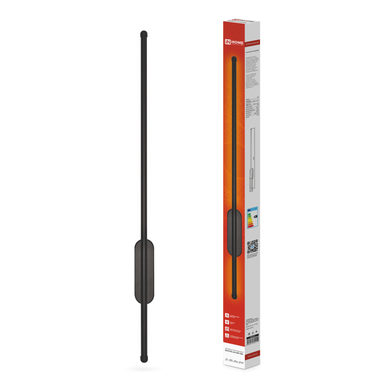 картинка Светильник светодиодный ESTETIKA LUV-80B-30BL 15Вт 230В 3000K 1050Лм 800х50x25 черный IN HOME