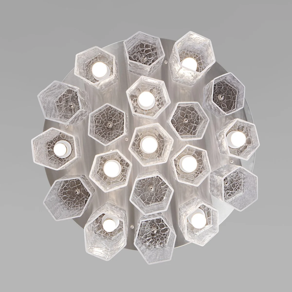 картинка Умный потолочный светильник с плафонами из фактурного стекла 381/10