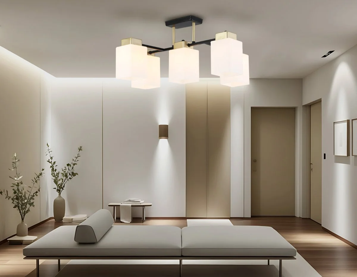 картинка Люстра на штанге со стеклянными плафонами TR303048