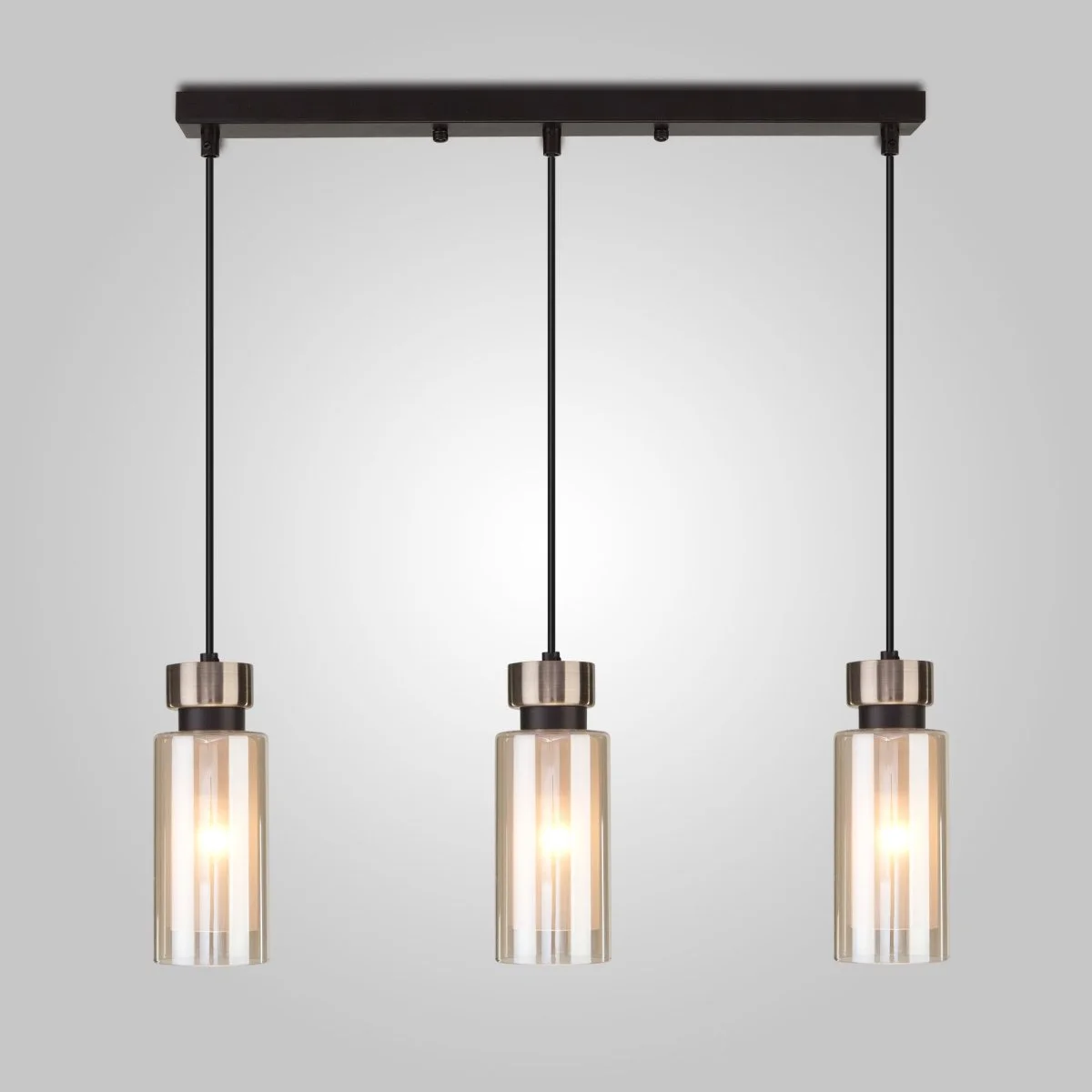 картинка Подвесной светильник со стеклянными плафонами 50115/3 черный