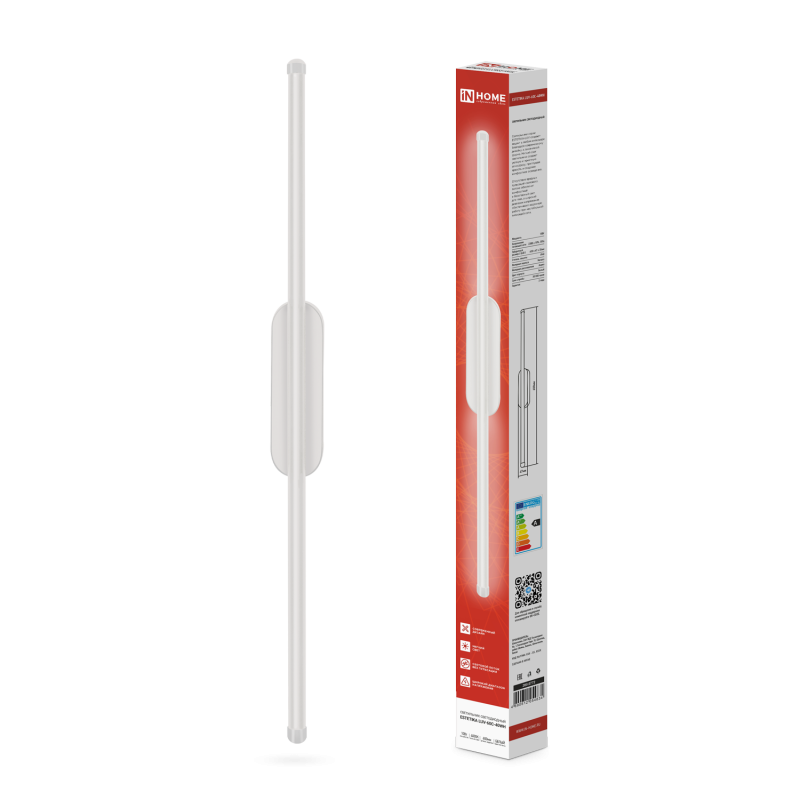 картинка Светильник светодиодный ESTETIKA LUV-60C-40WH 10Вт 230В 4000K 700Лм 600х50x25 белый IN HOME