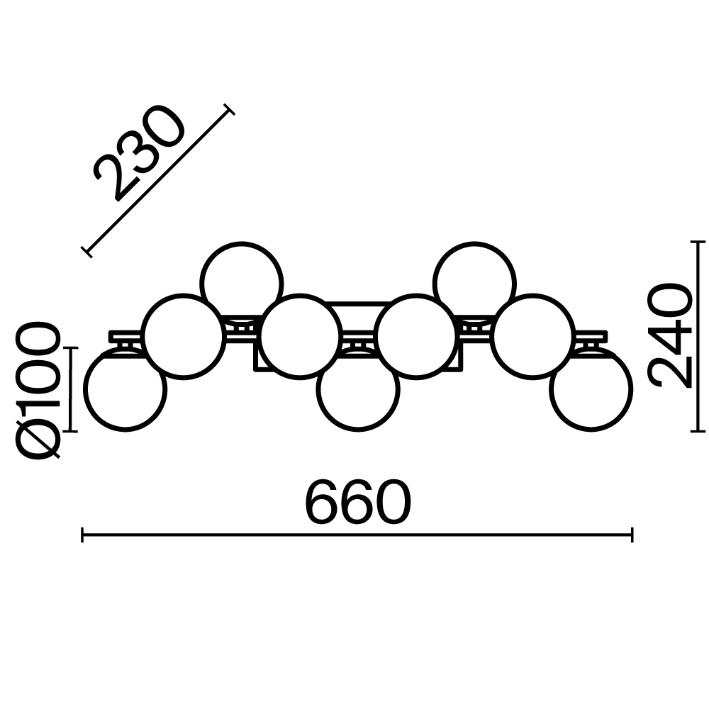 картинка Настенный светильник (бра) Maytoni MOD547WL-09BS