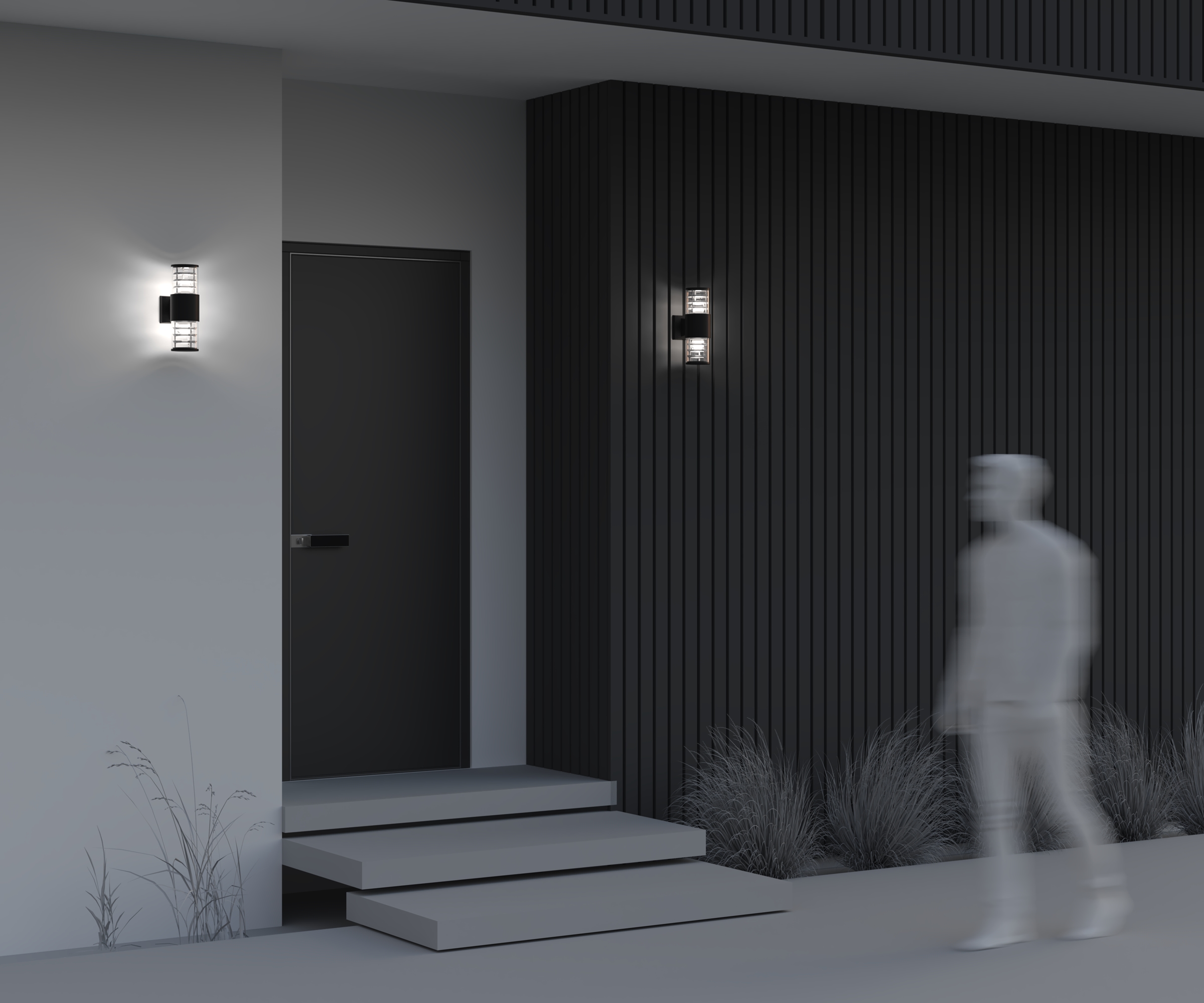 картинка Настенный светильник (бра) Outdoor O576WL-02B