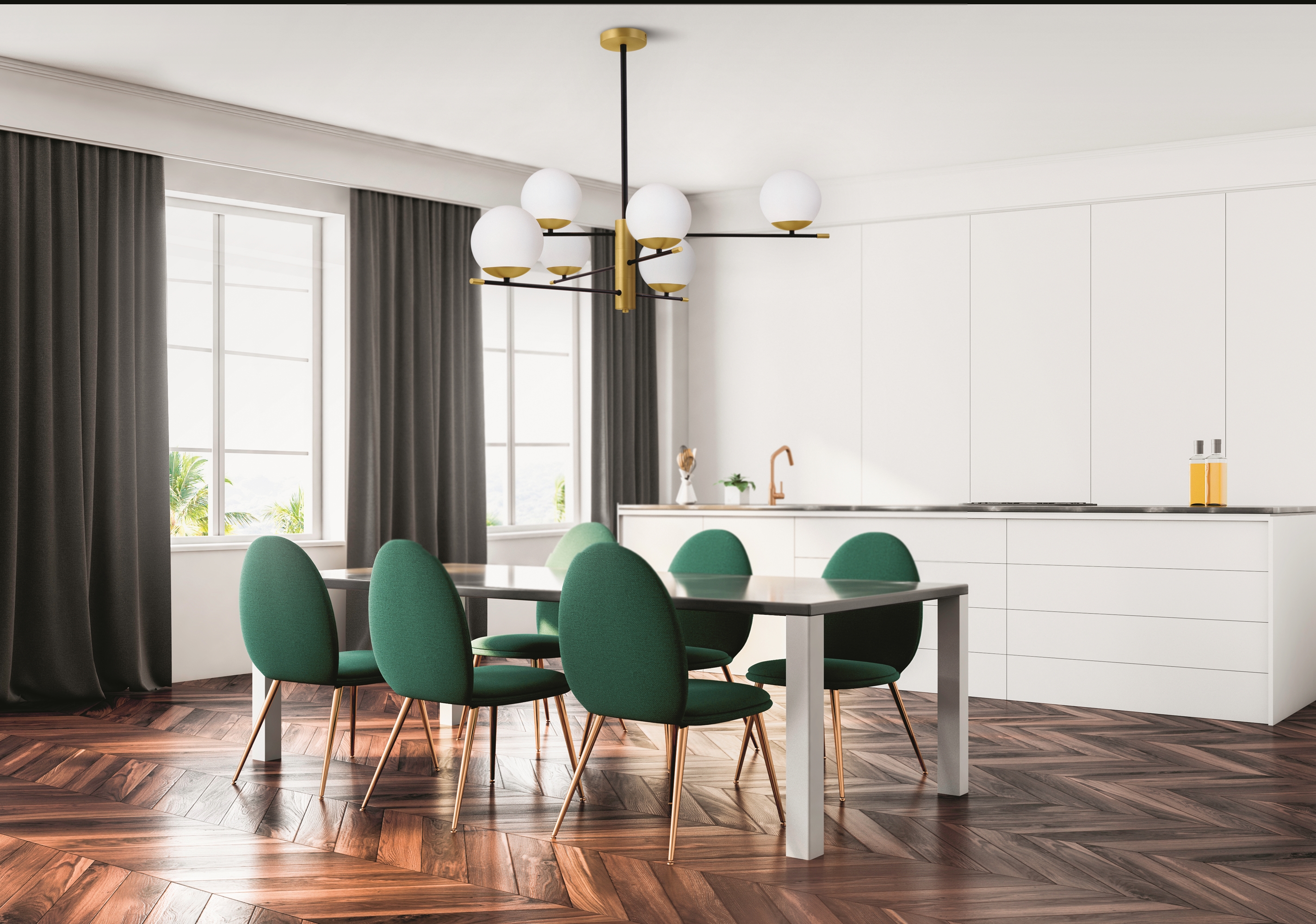 картинка Подвесной светильник Maytoni MOD048PL-06G