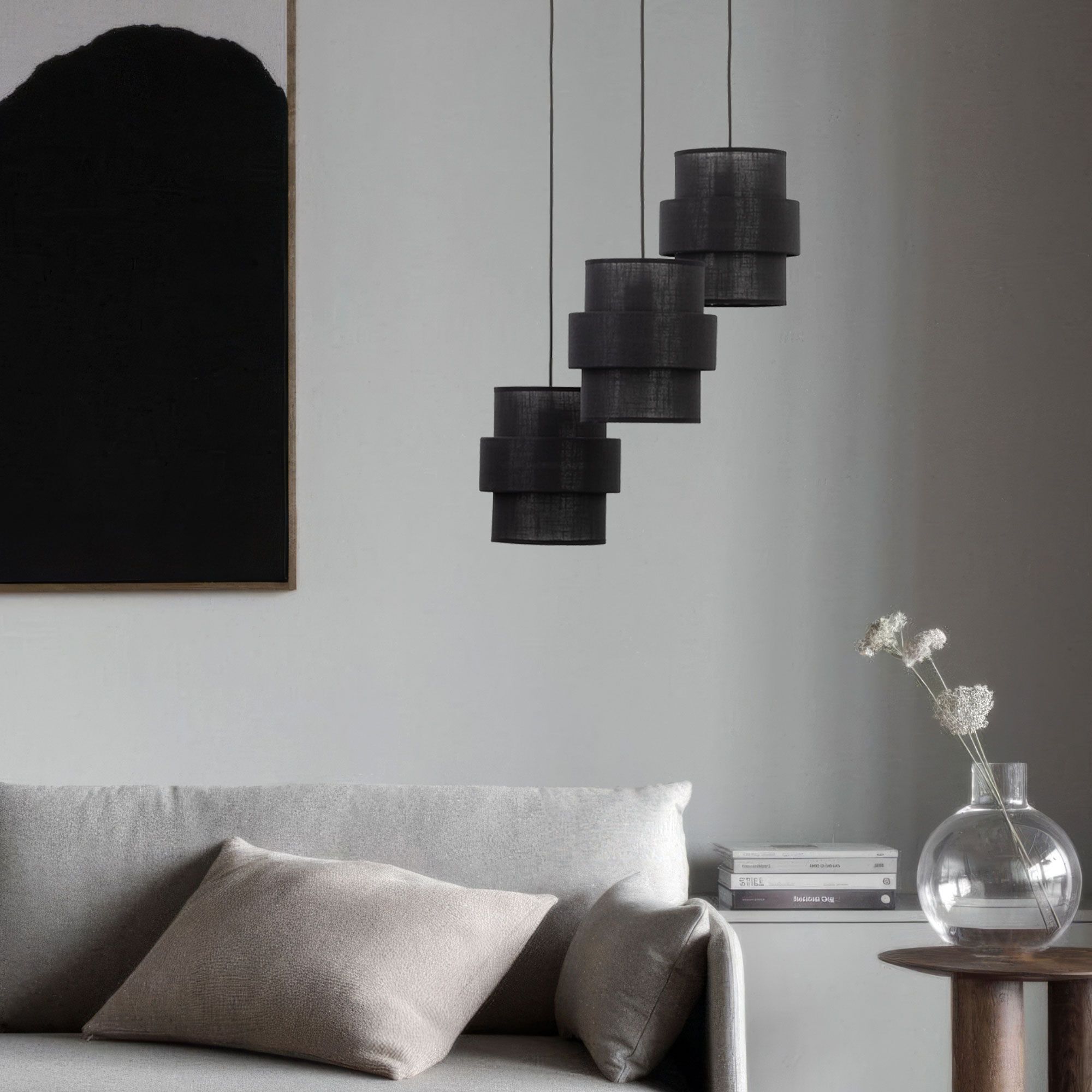 картинка Подвесной светильник с тканевыми абажурами 5981 Calisto