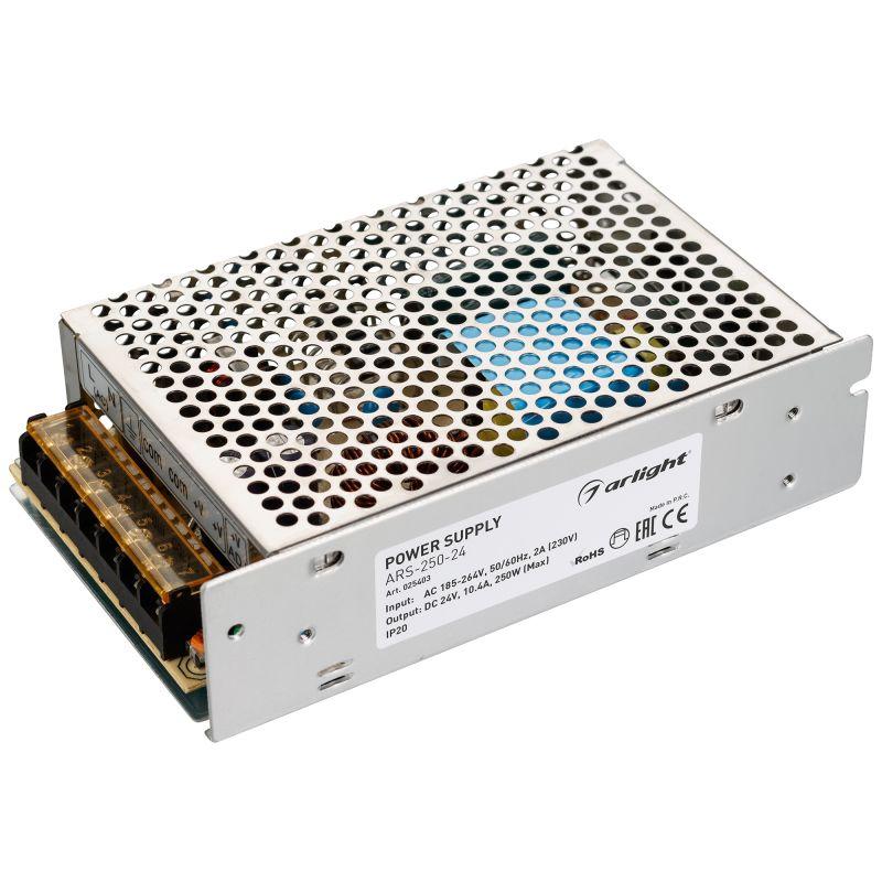 картинка Блок питания ARS-250-24 24В 10.4А 250Вт IP20 сетка 2 года Arlight 025403