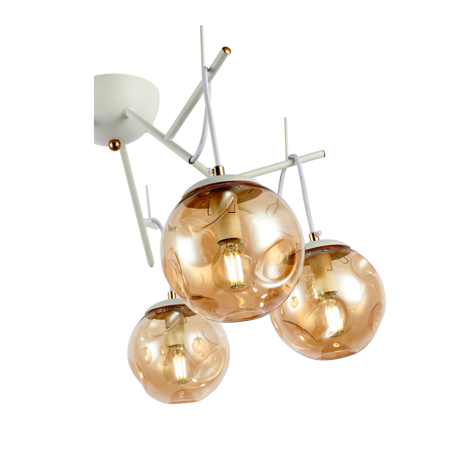 картинка SLE110202-05 Светильник потолочный Белый/Янтарный E14 5*40W