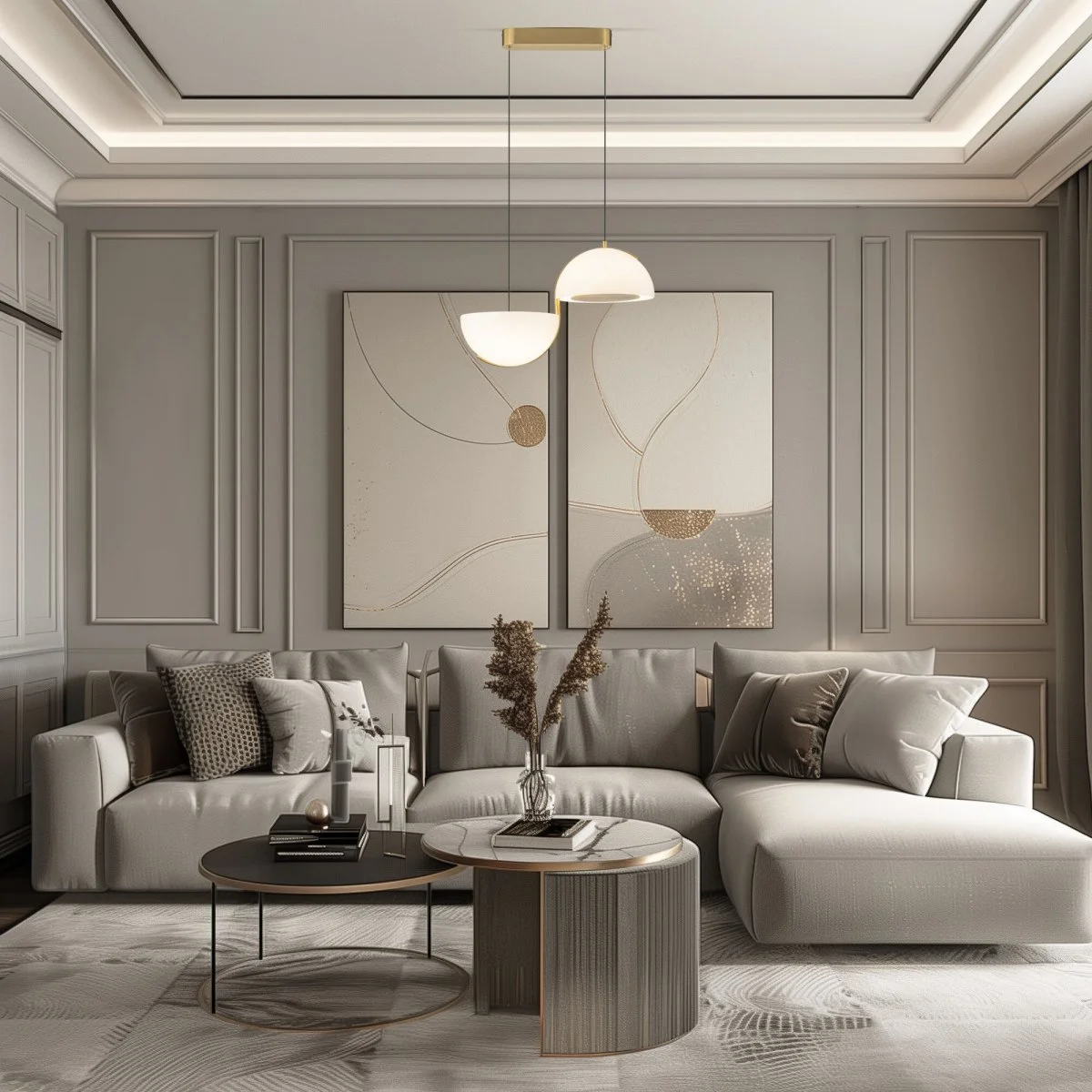 картинка Подвесной светодиодный светильник 50083/2 LED золото