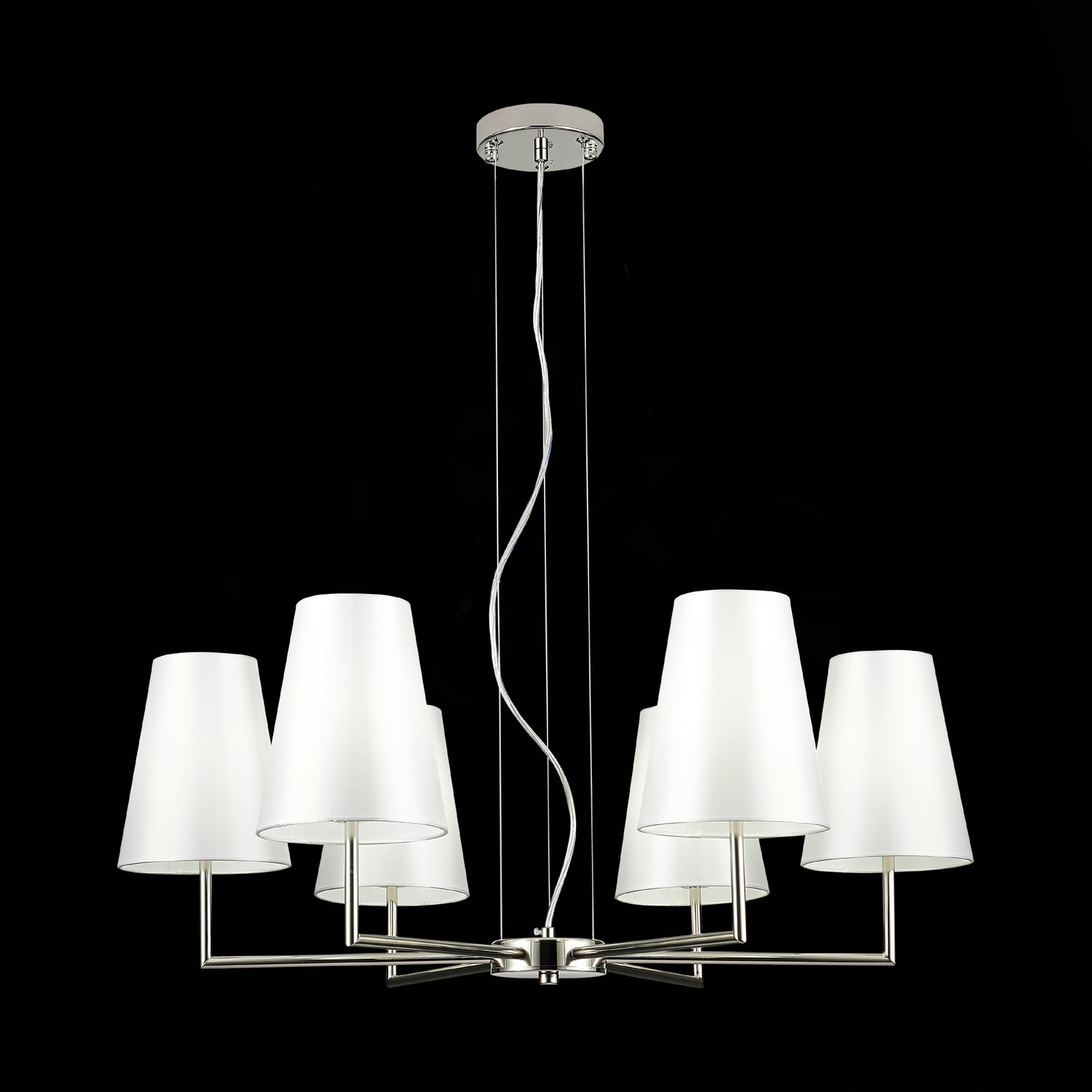 картинка SLE105903-06 Светильник подвесной Никель/Белый E14 6*40W