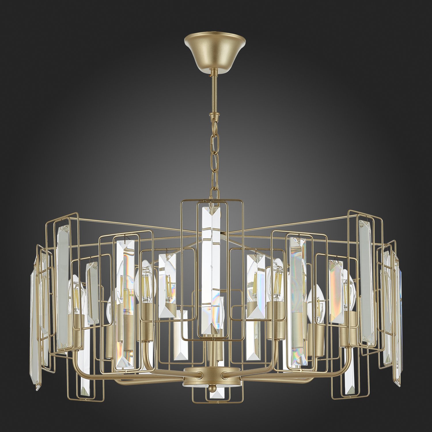 картинка SLE103403-07 Светильник подвесной Шампань/Прозрачный E14 7*40W