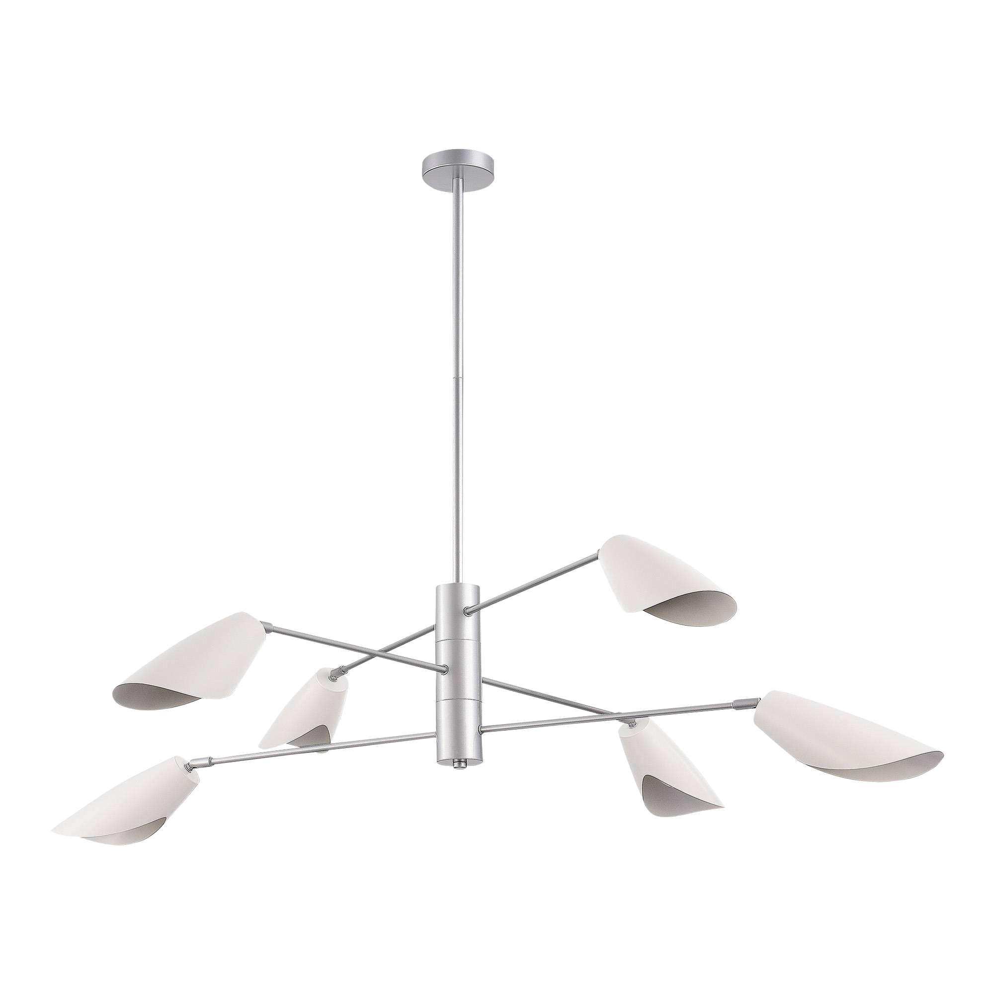 картинка SLE1254-103-06 Светильник подвесной Серебристый/Белый E14 6*60W