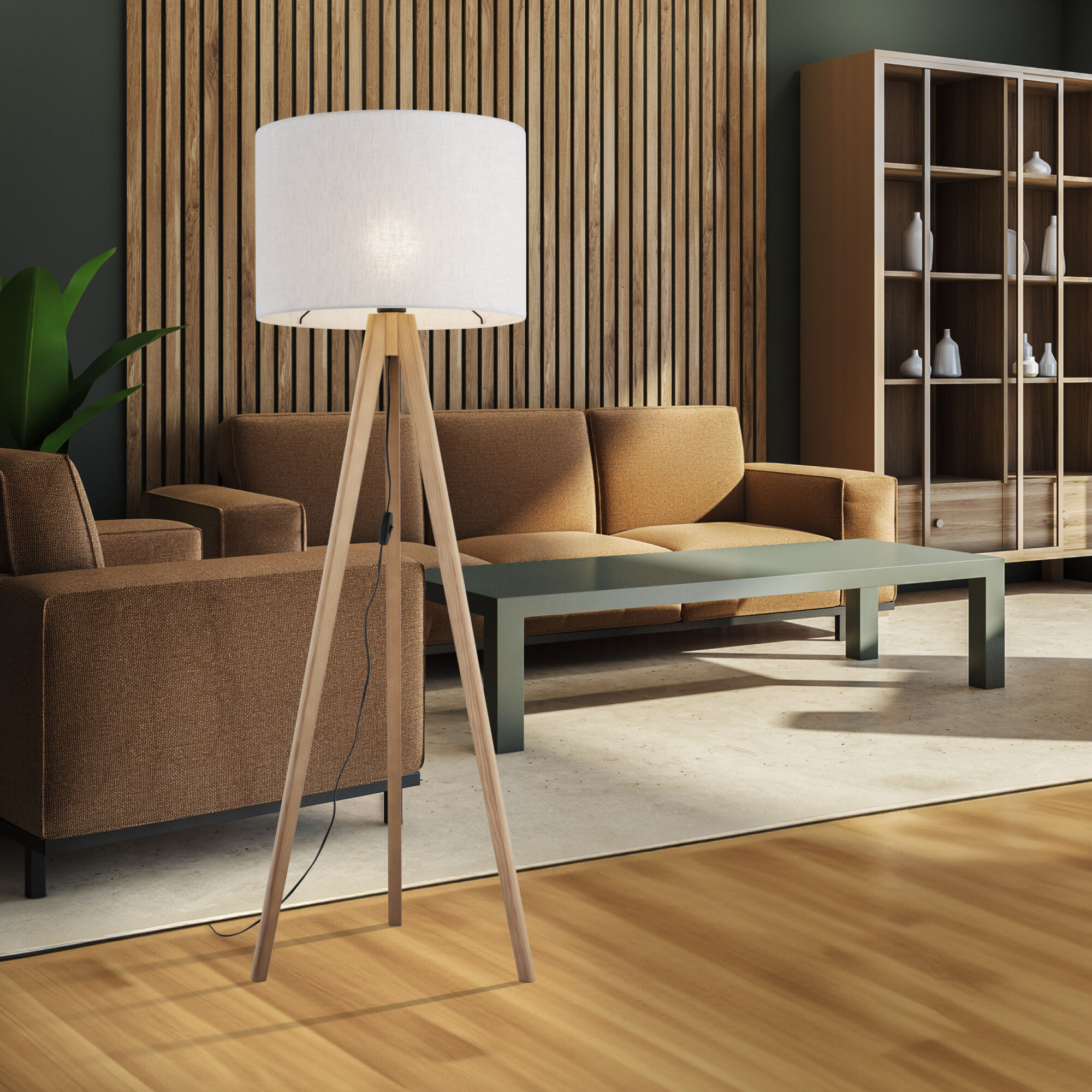 картинка Напольный светильник с тканевым абажуром 16007 Grand