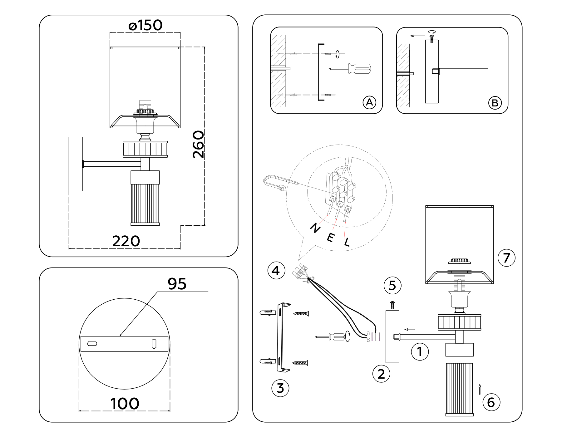 картинка Настенный светильник с абажуром LH71305