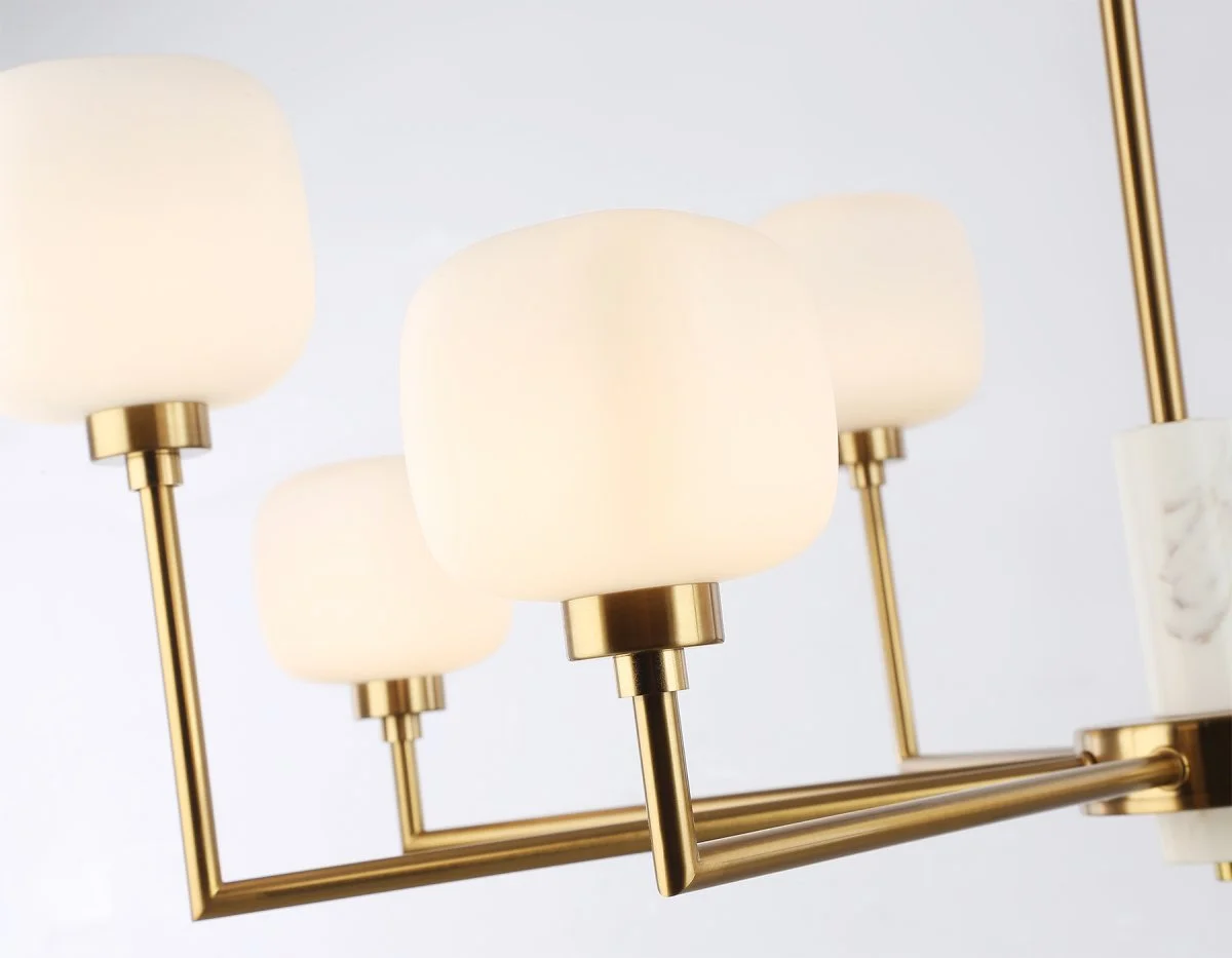 картинка Люстра на штанге с мрамором LH53017