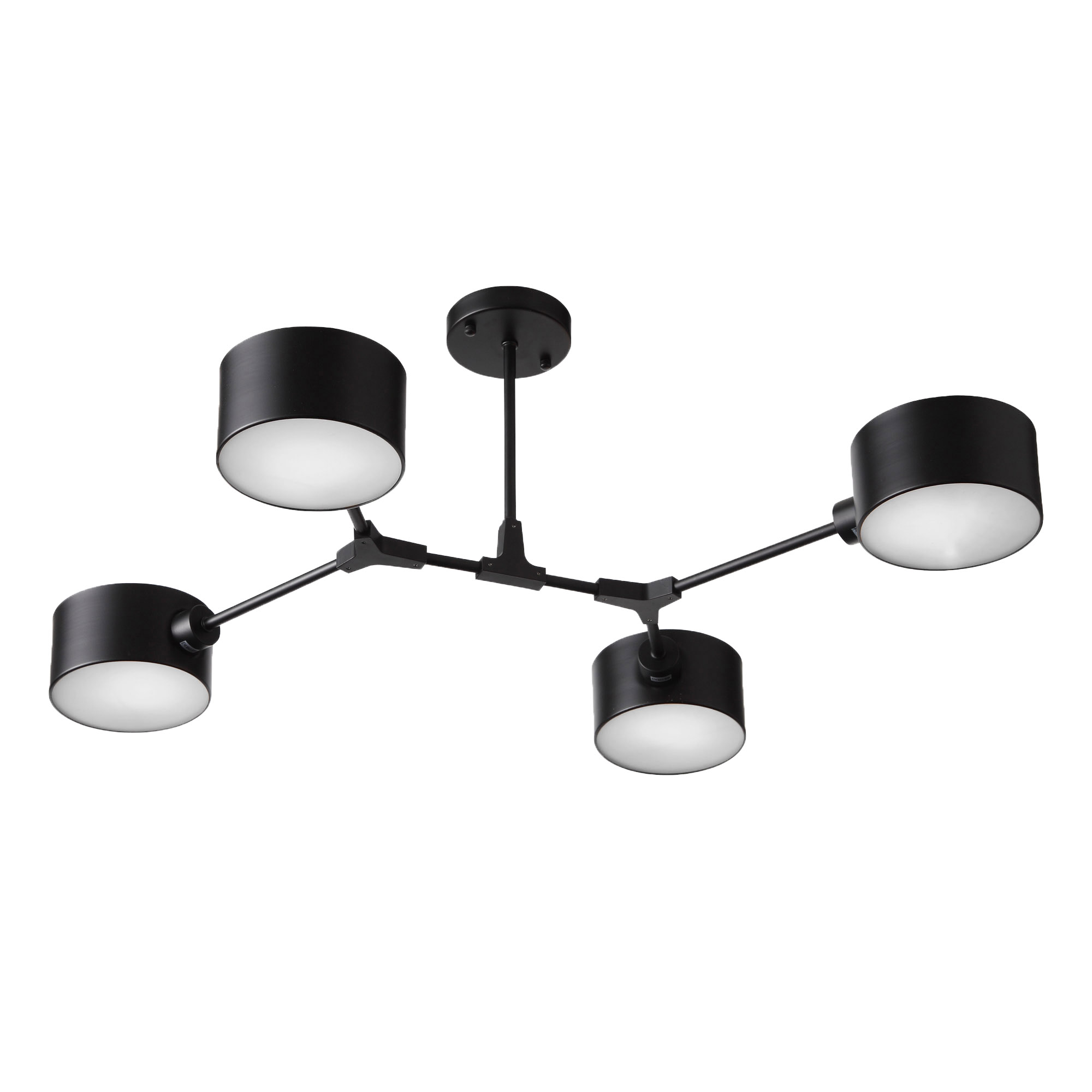 картинка SLE183402-04 Светильник потолочный Черный/Черный E14 4*60W