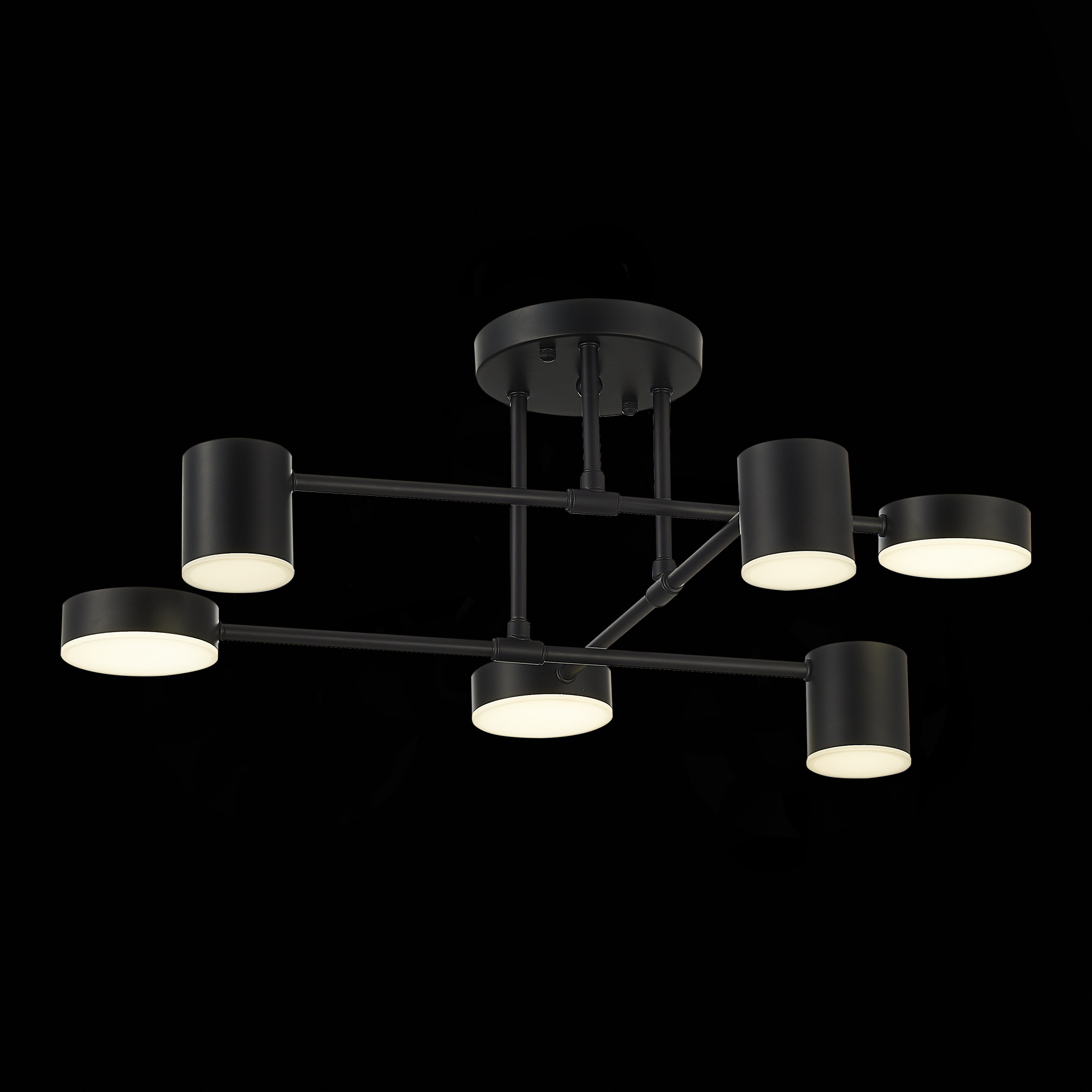 картинка SLE201042-06 Светильник потолочный Черный/Черный LED 6*7W 4000K