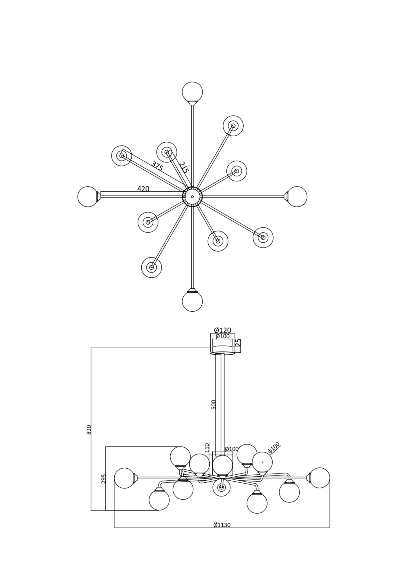 картинка Люстра Freya FR5120PL-12G