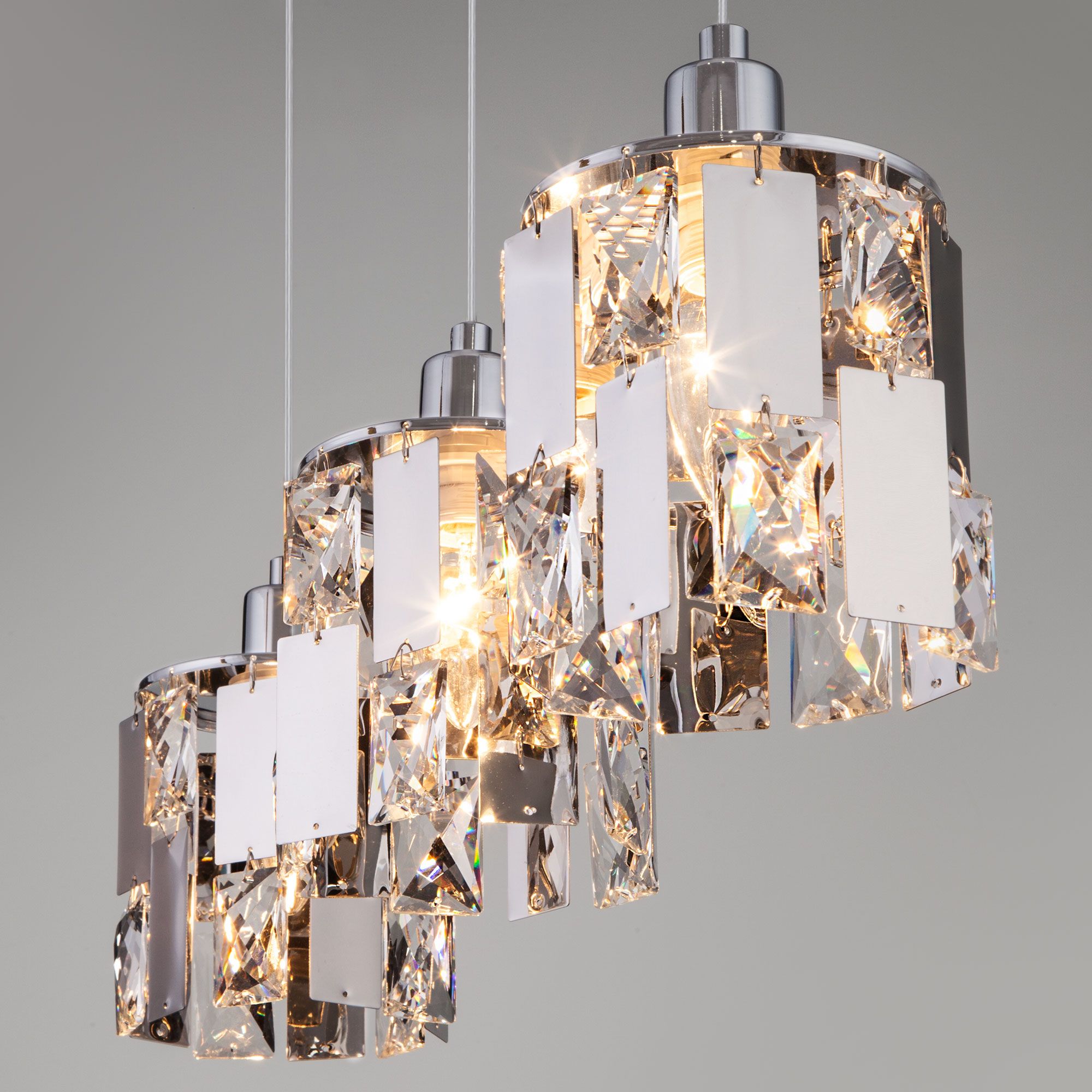 картинка Подвесной светильник с хрусталем 50101/3 хром