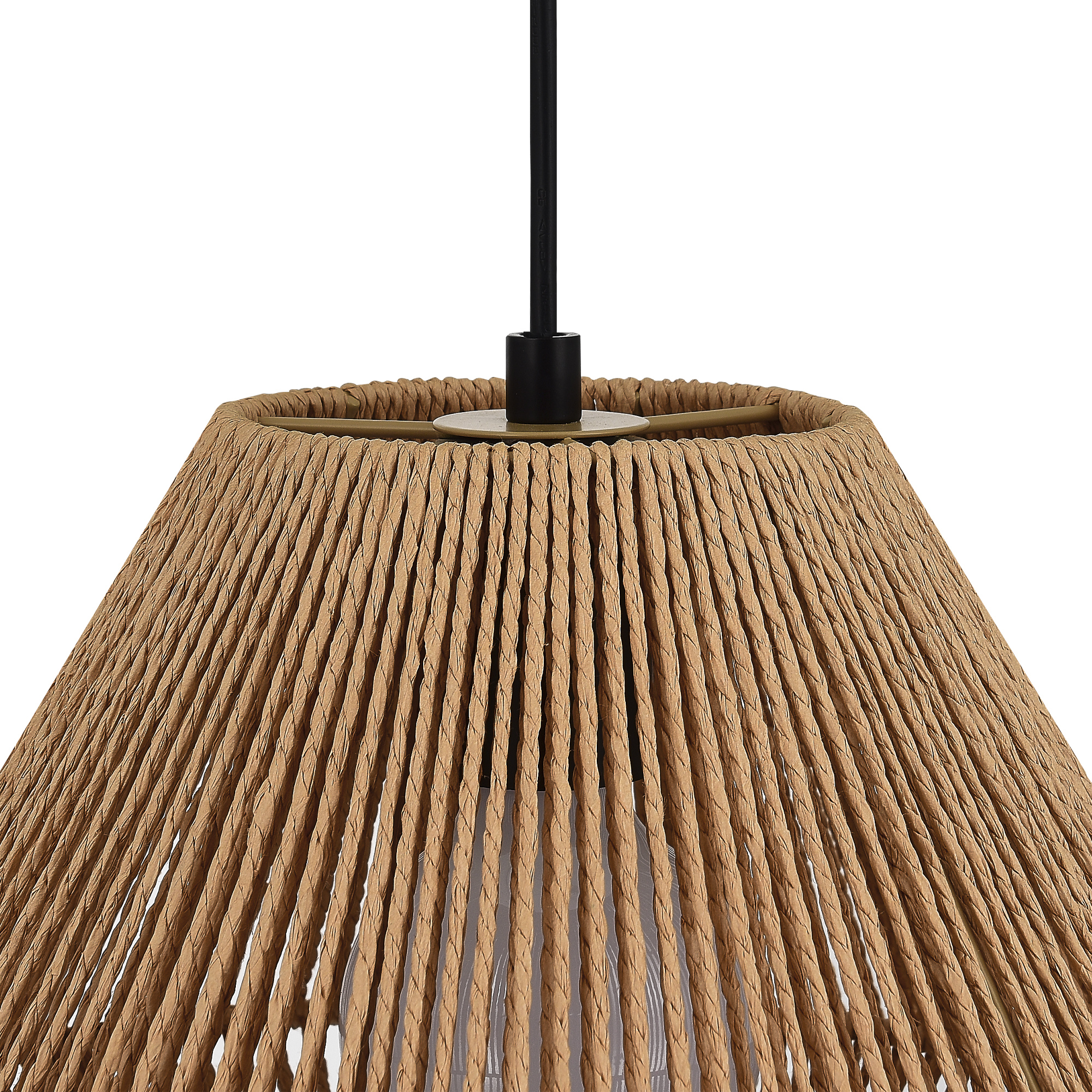 картинка SLE6025-603-01 Светильник подвесной бежевый/черный E27 1*40W