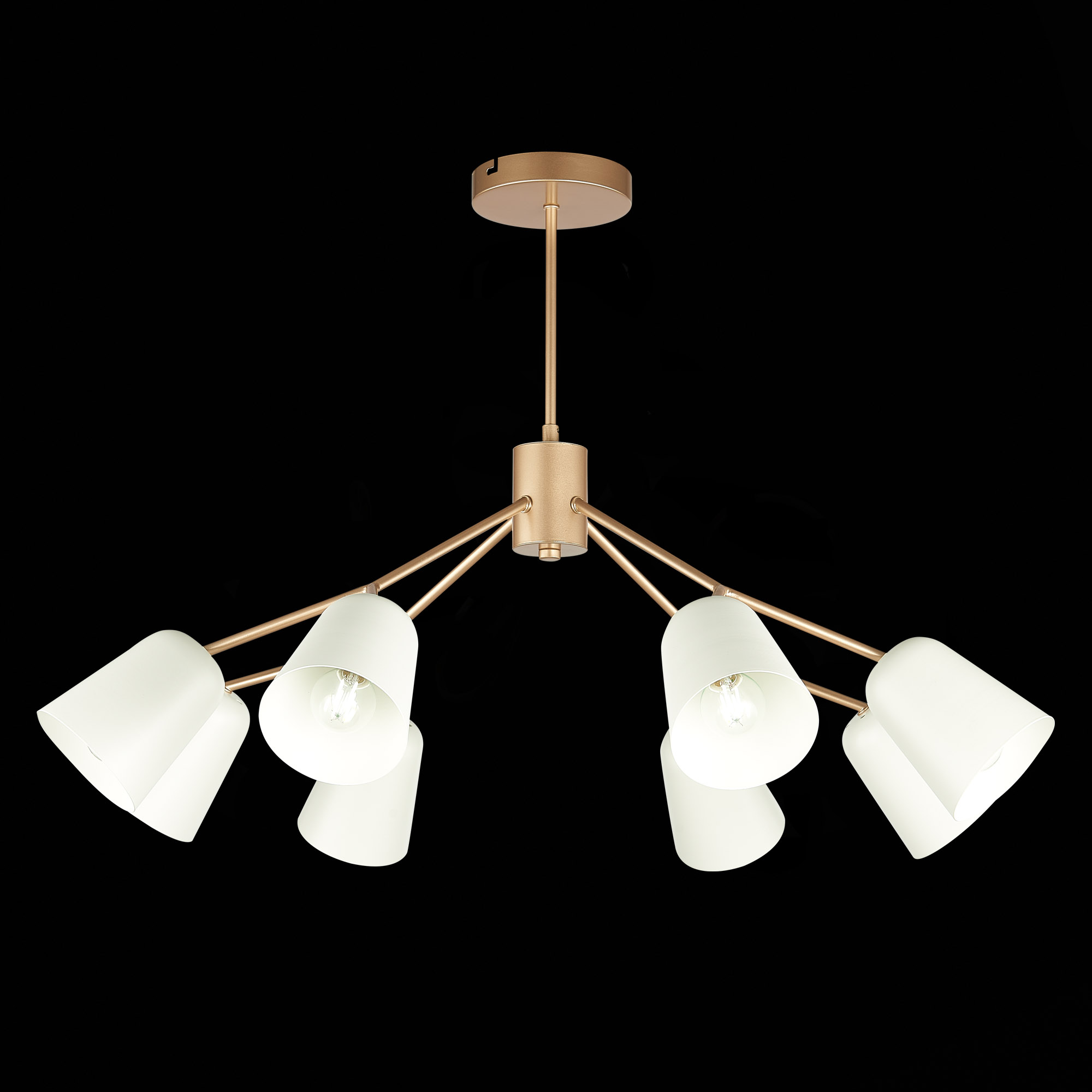 картинка SLE155902-08 Светильник потолочный Золотистый/Белый E14 8*40W