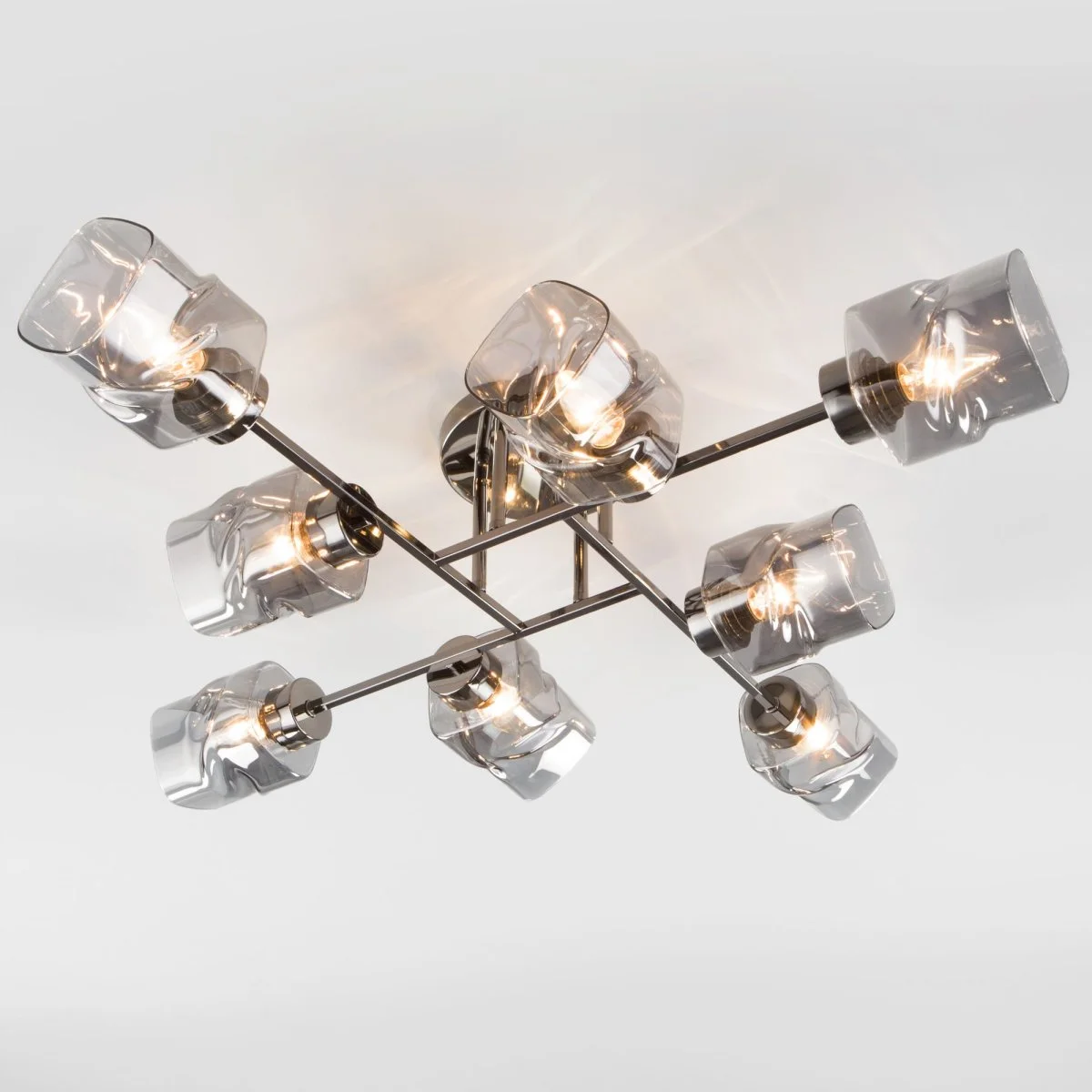 картинка Потолочная люстра со стеклянными плафонами 30165/8 черный жемчуг