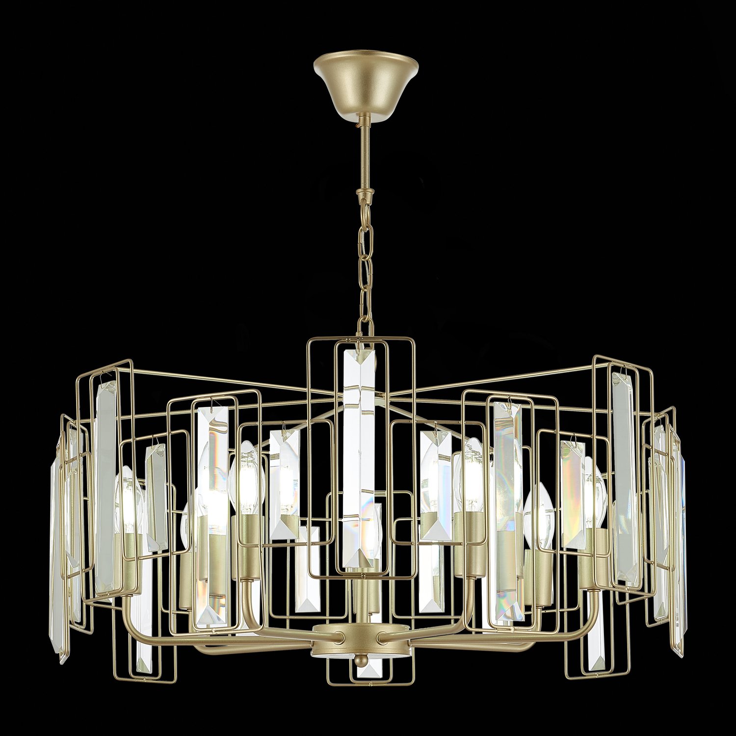 картинка SLE103403-07 Светильник подвесной Шампань/Прозрачный E14 7*40W