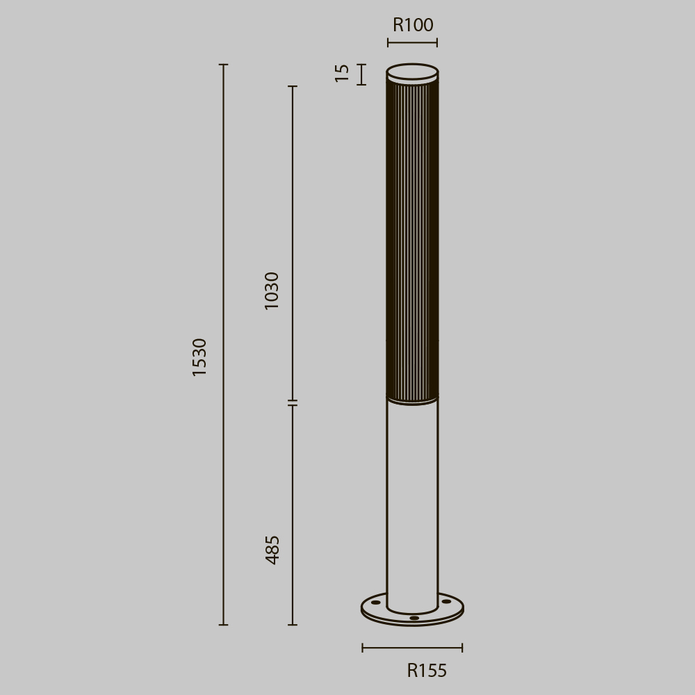 картинка Садово-парковый светильник Outdoor O467FL-L70B3K