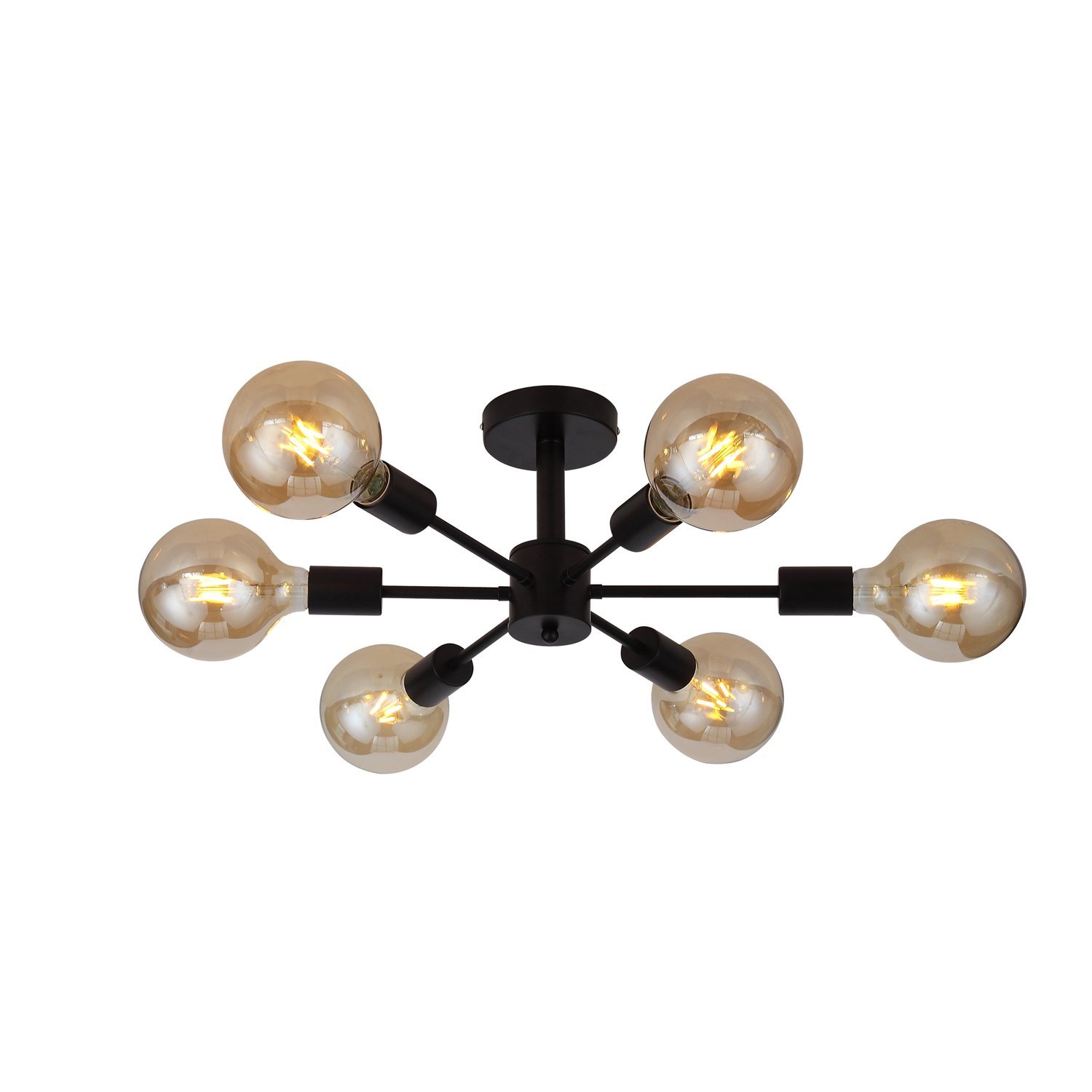 картинка SL419.402.06 Светильник потолочный Черный E27 6*60W