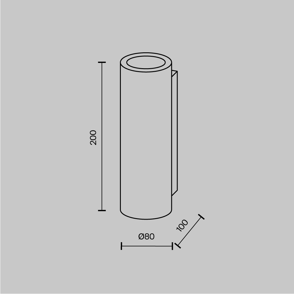 картинка Настенный светильник (бра) Technical C191-WL-02-W
