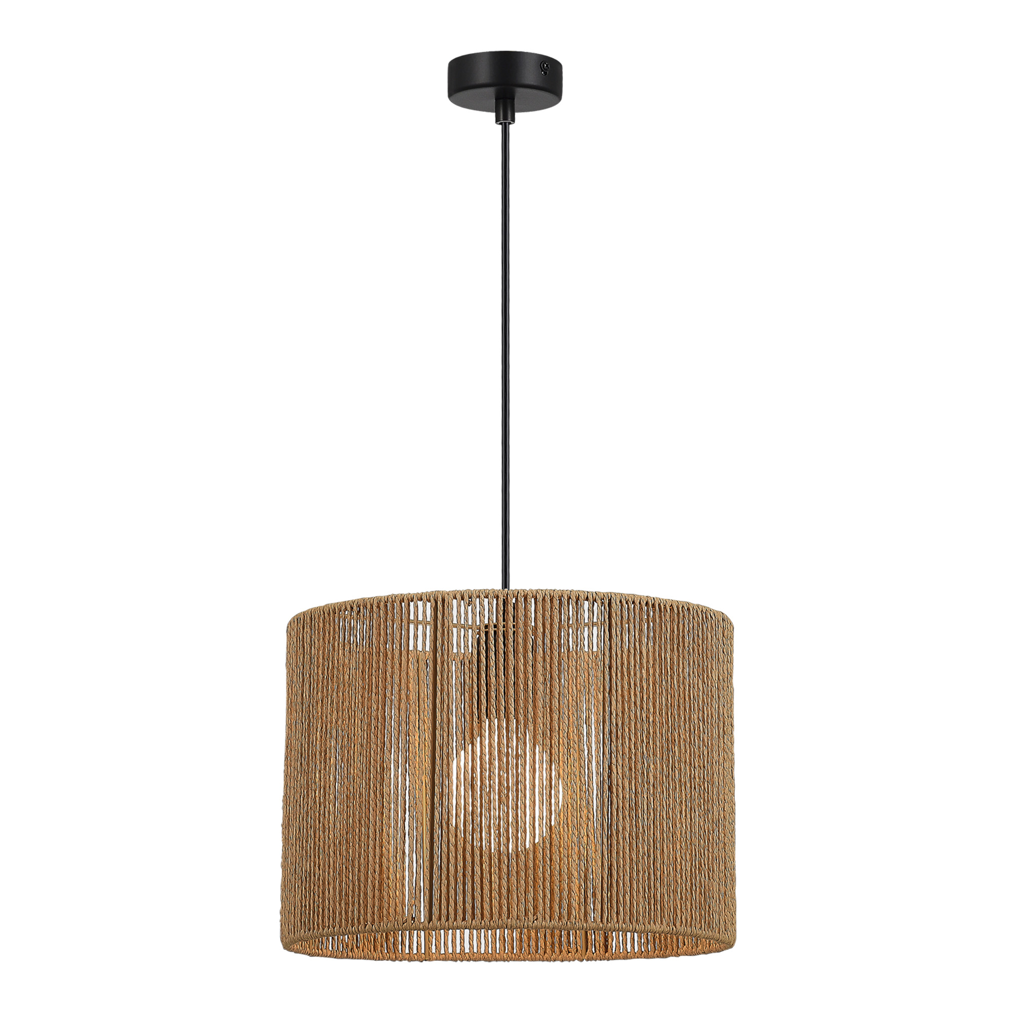 картинка SLE6024-603-01 Светильник подвесной бежевый/черный E27 1*40W