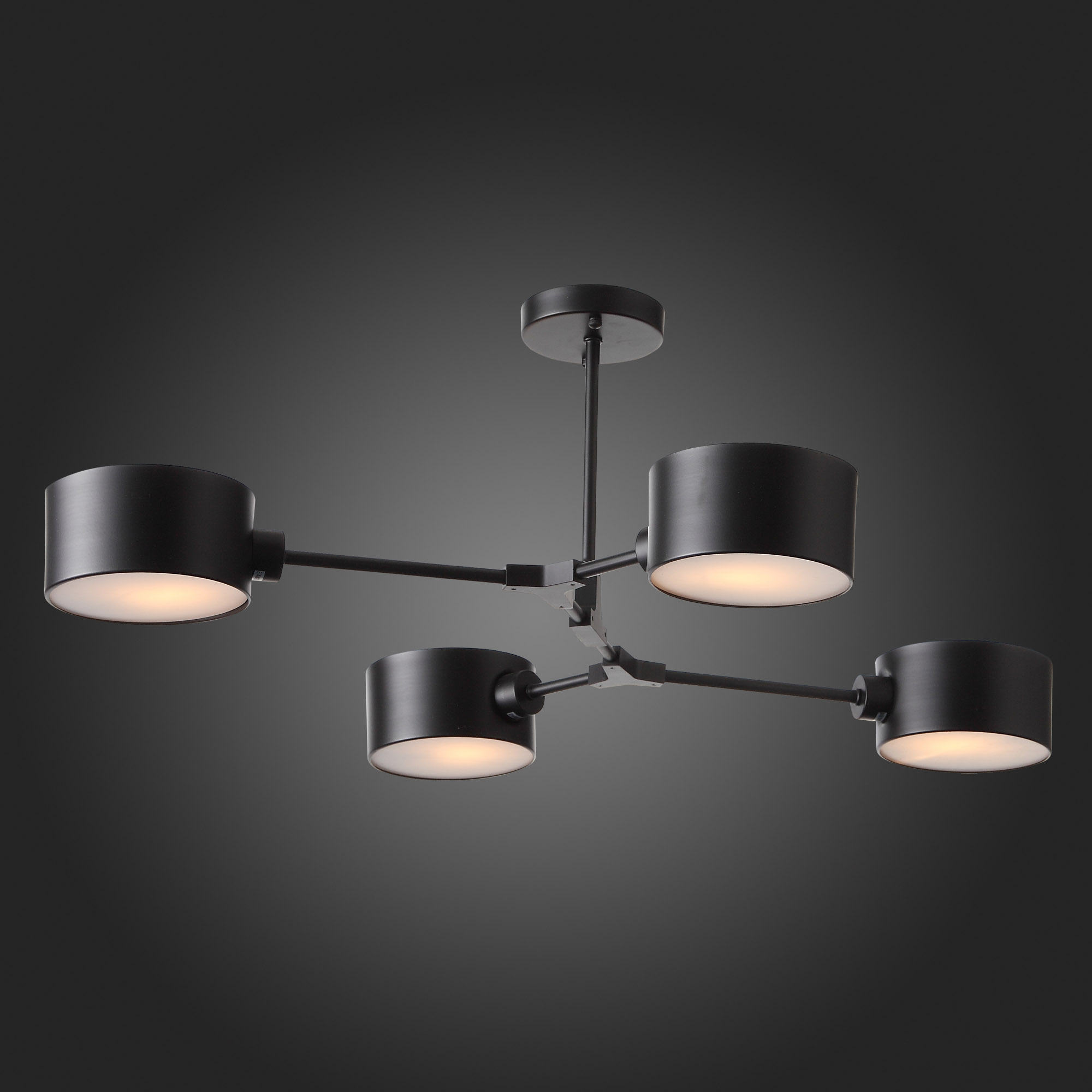 картинка SLE183402-04 Светильник потолочный Черный/Черный E14 4*60W