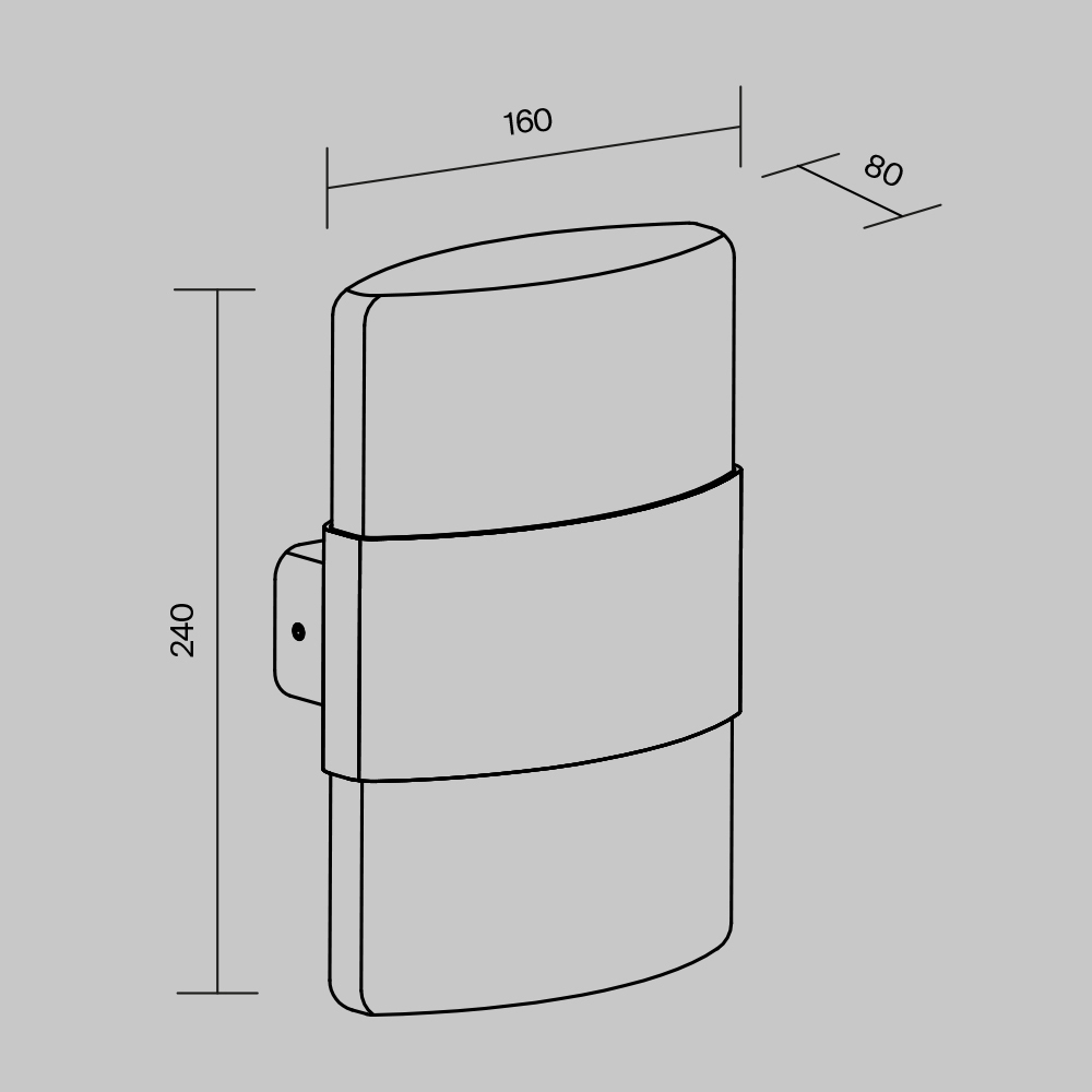 картинка Настенный светильник (бра) Outdoor O442WL-L12GF3K