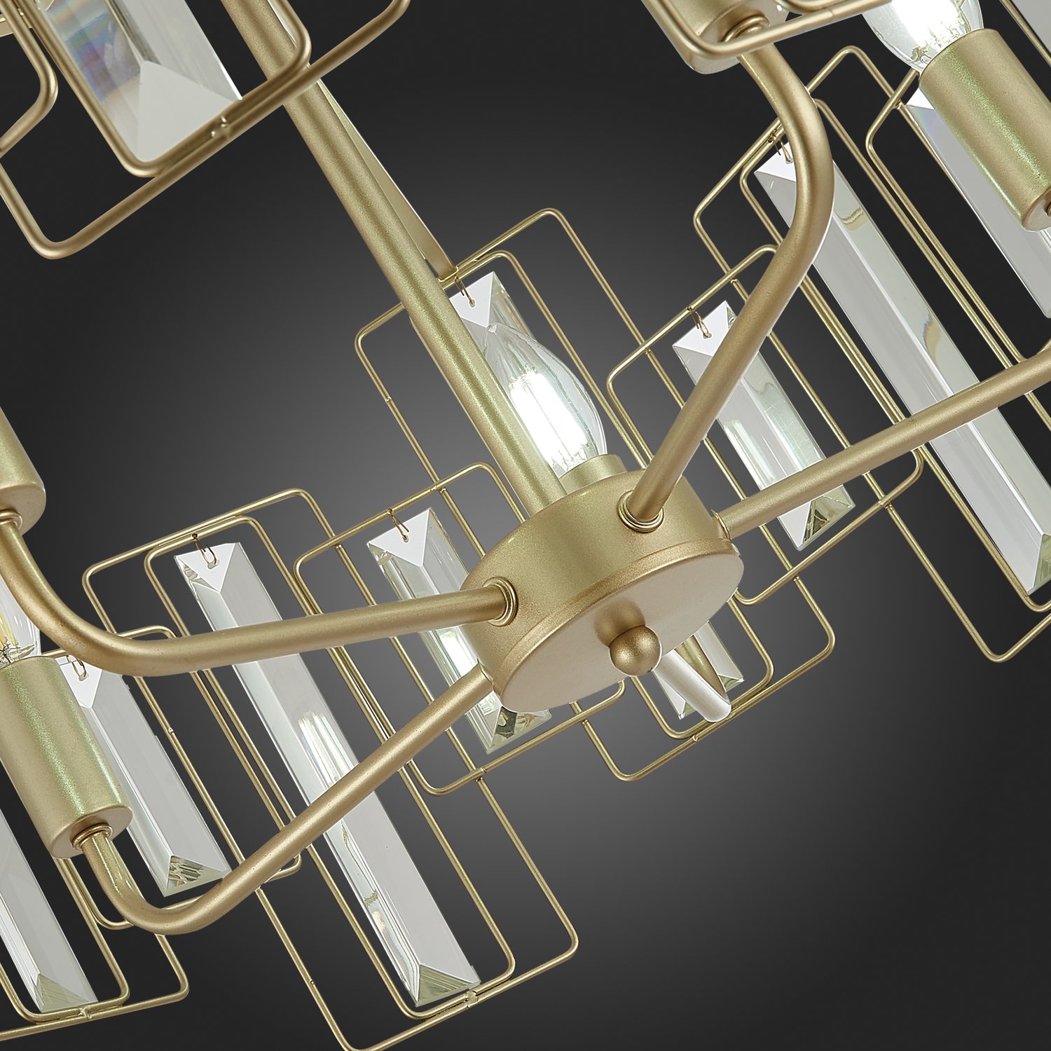 картинка SLE103403-05 Светильник подвесной Шампань/Прозрачный E14 5*40W