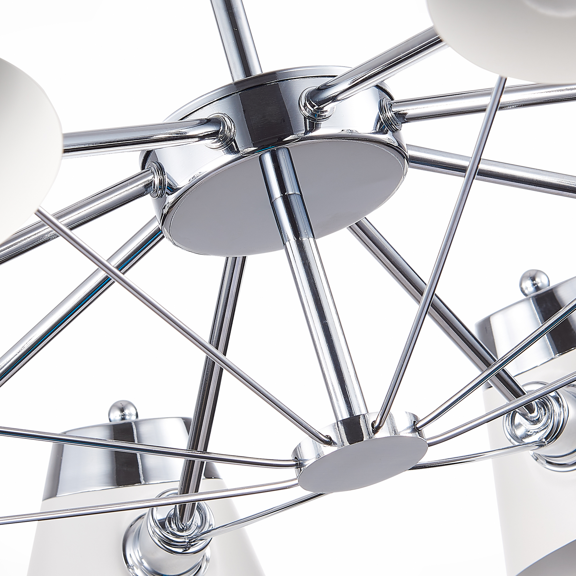 картинка SLE155802-08 Светильник потолочный Хром/Белый E14 8*40W