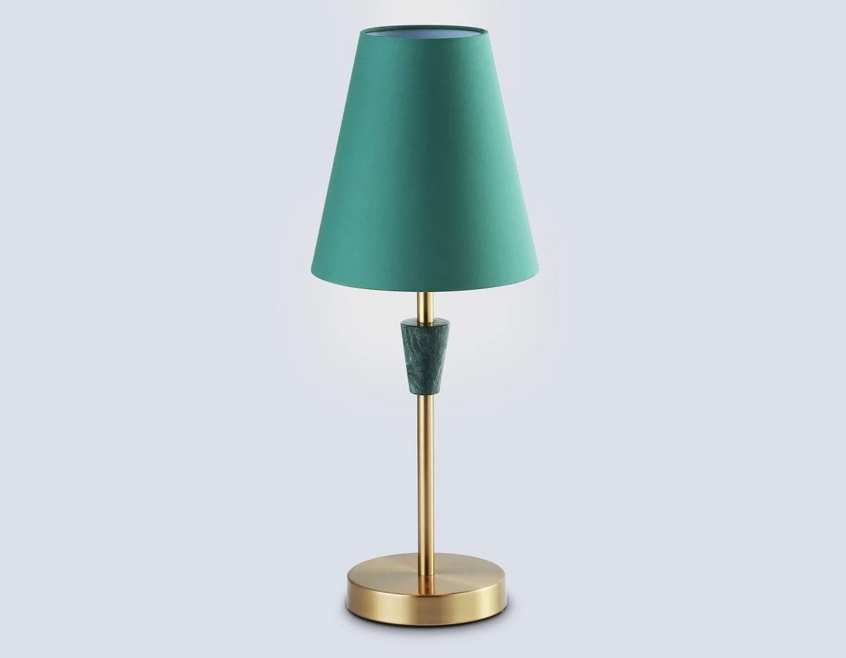 картинка Настольная лампа с абажуром и хрусталем LH71007