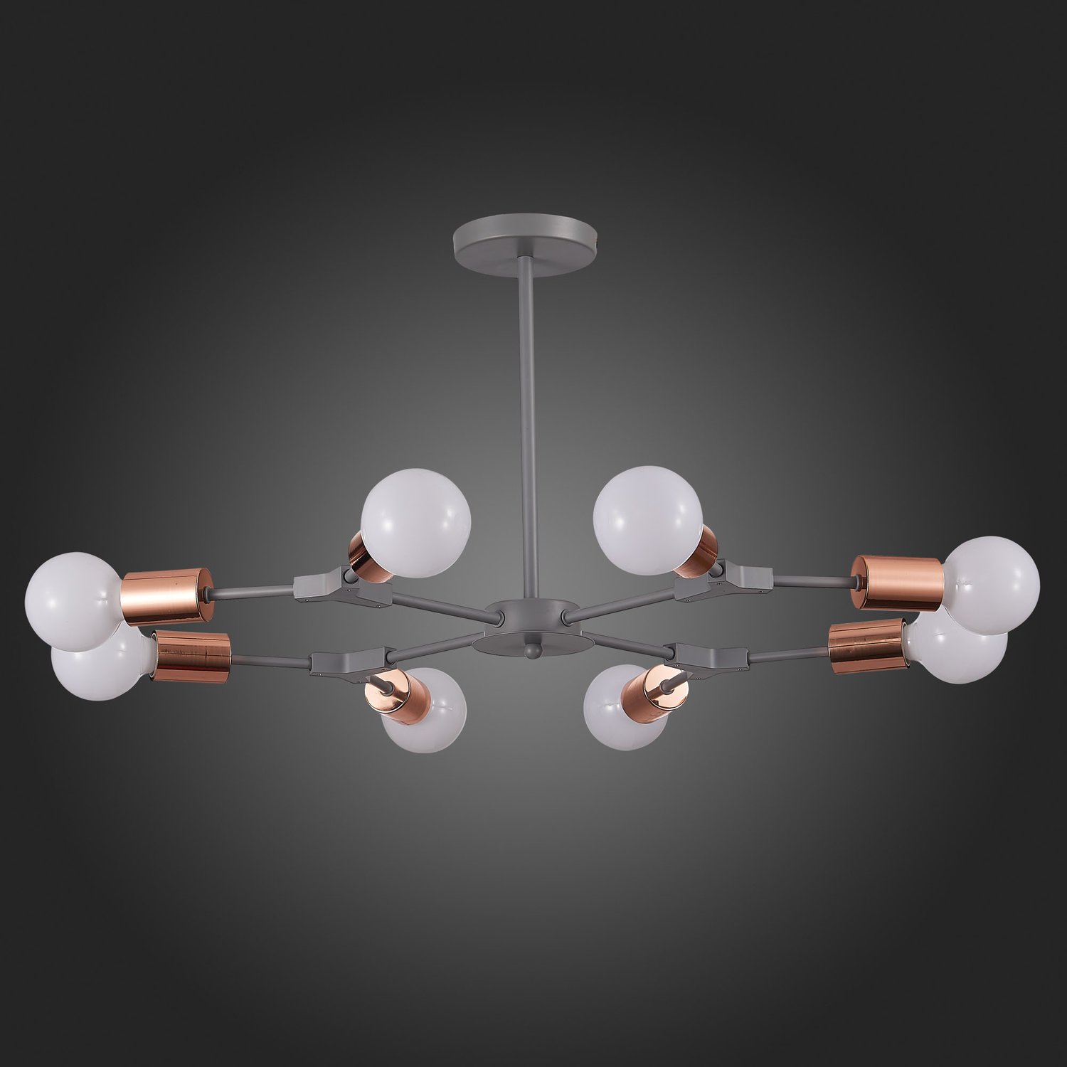 картинка SLE106403-08 Светильник потолочный Серый, Розовое золото E27 8*60W