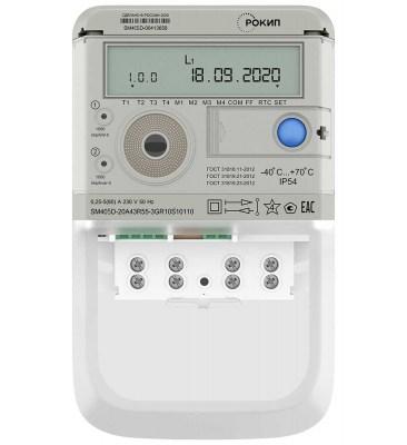 картинка Счетчик SM405D 1ф класс точн. 1.0/2.0 многотариф. 2хRS-485 непосредств. вкл. на панель РОКИП SM405D