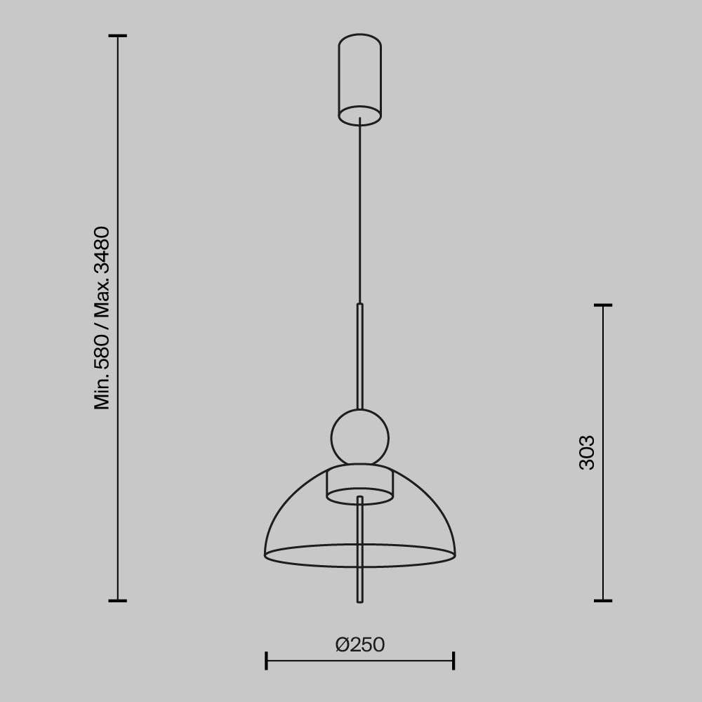 картинка Подвесной светильник Maytoni MOD185PL-L12CG3K1