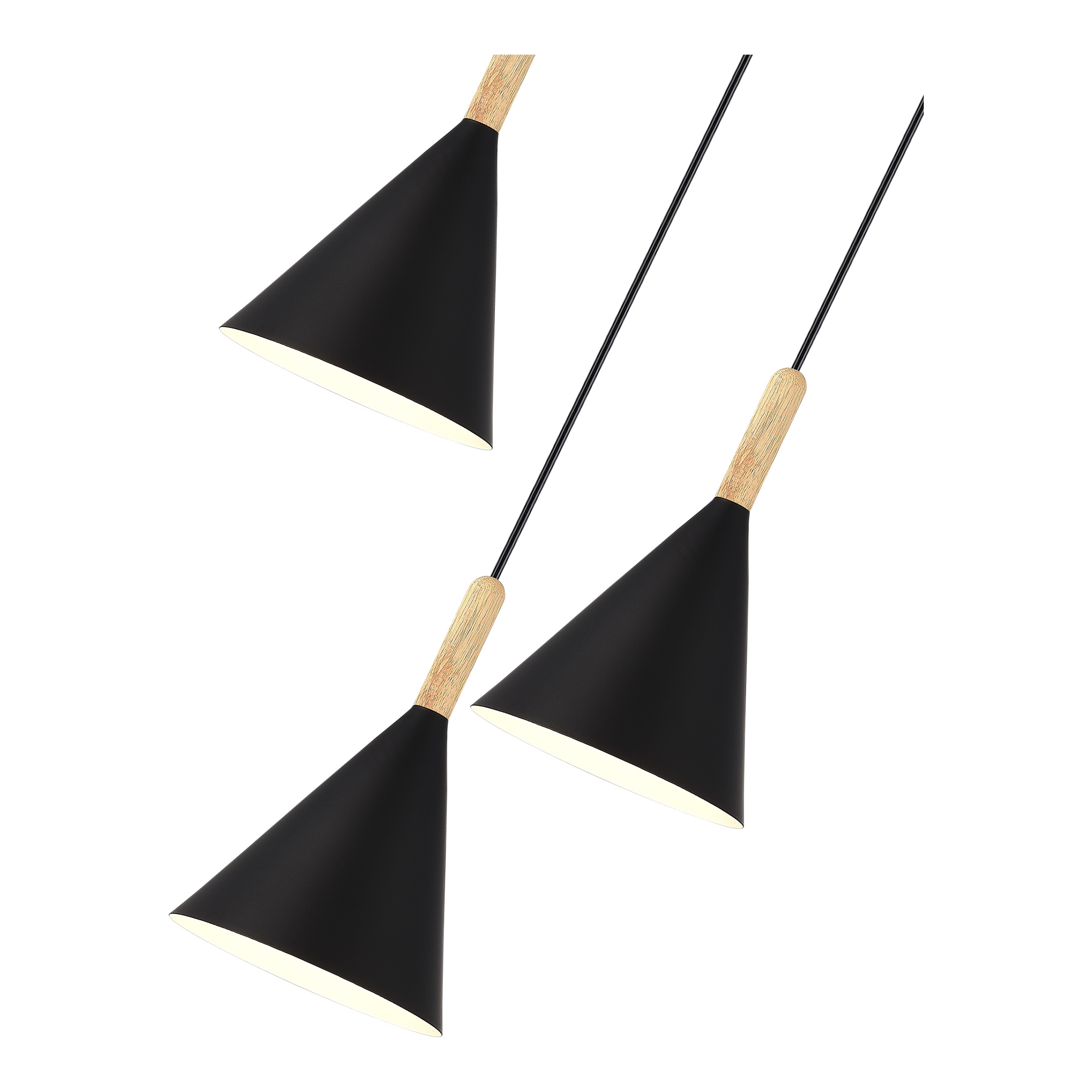 картинка SLE1255-423-03 Светильник подвесной Черный/Черный E27 3*40W