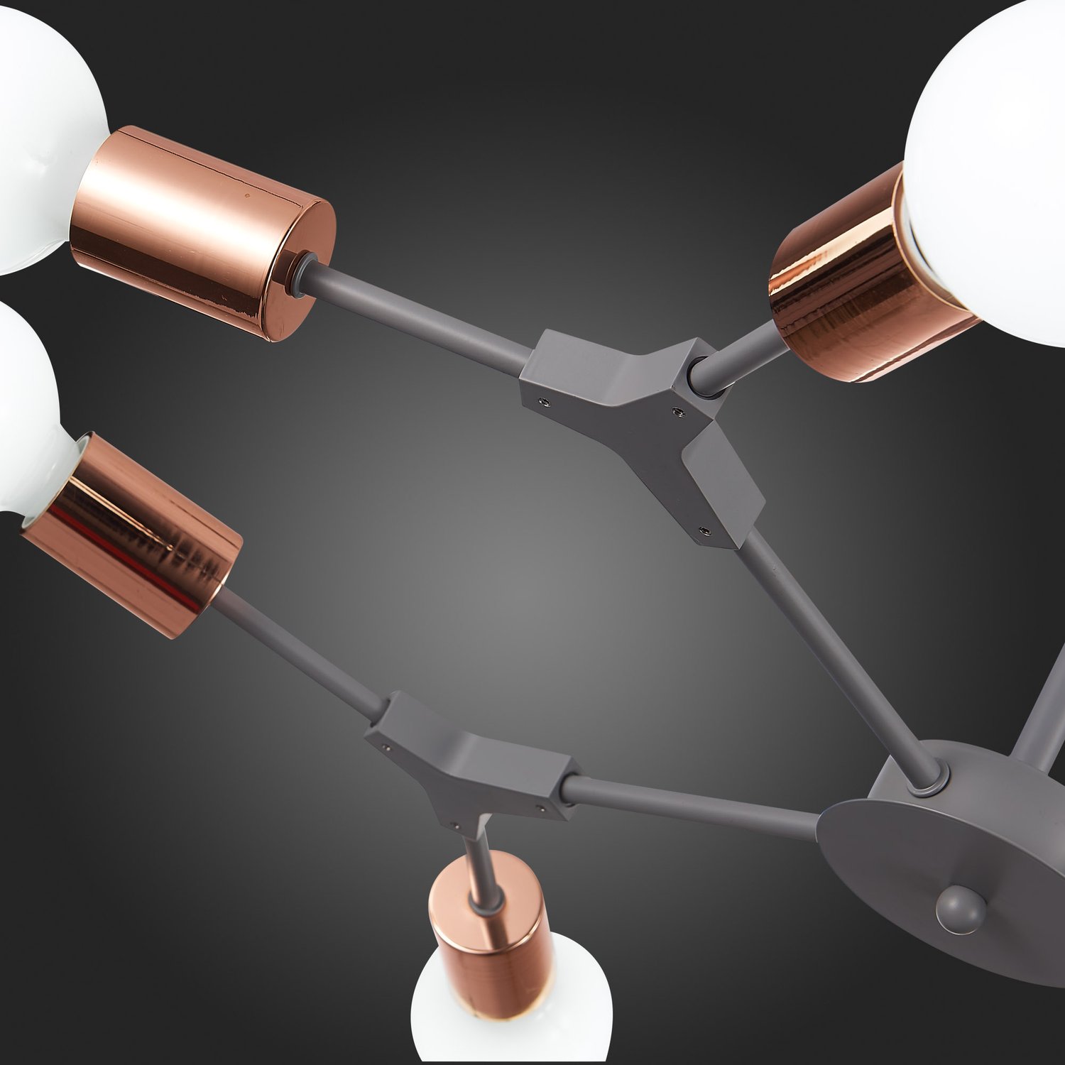 картинка SLE106403-08 Светильник потолочный Серый, Розовое золото E27 8*60W